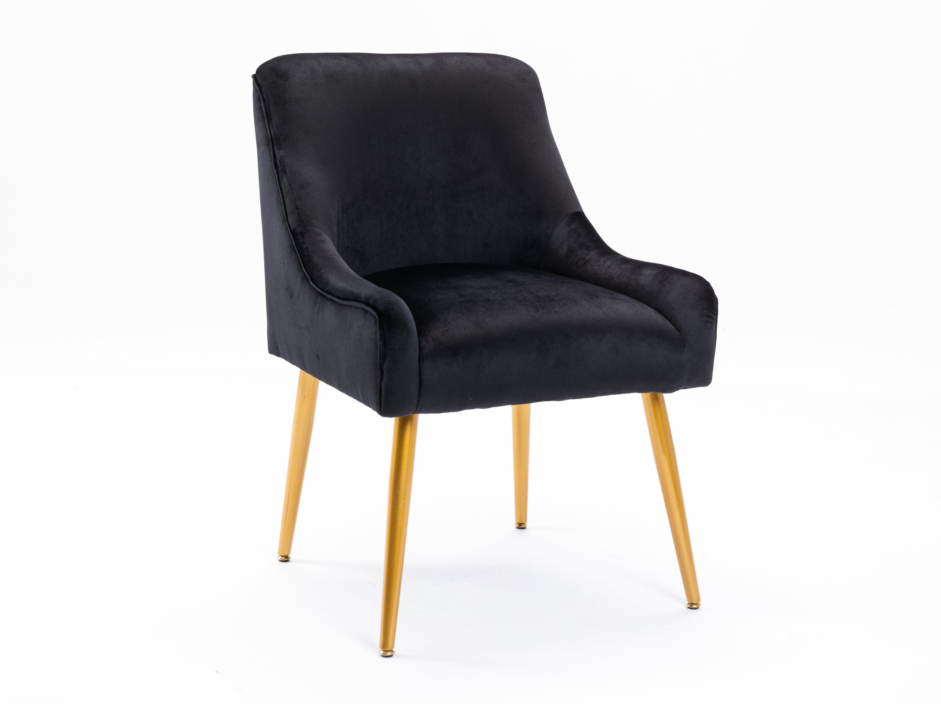 Modern Soft Teddy Fabric Accent Chair (Black)