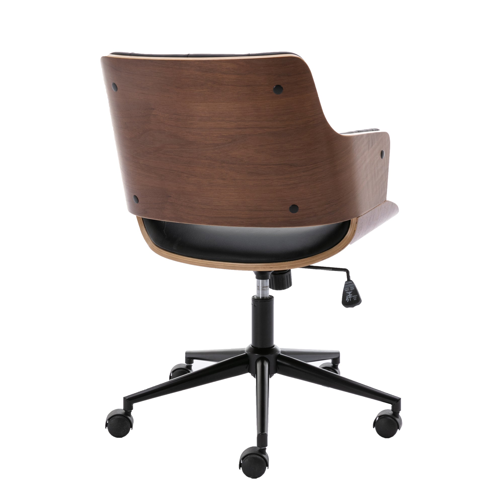 Hengming Curved Wood Adjustable Office Chair (Black)
