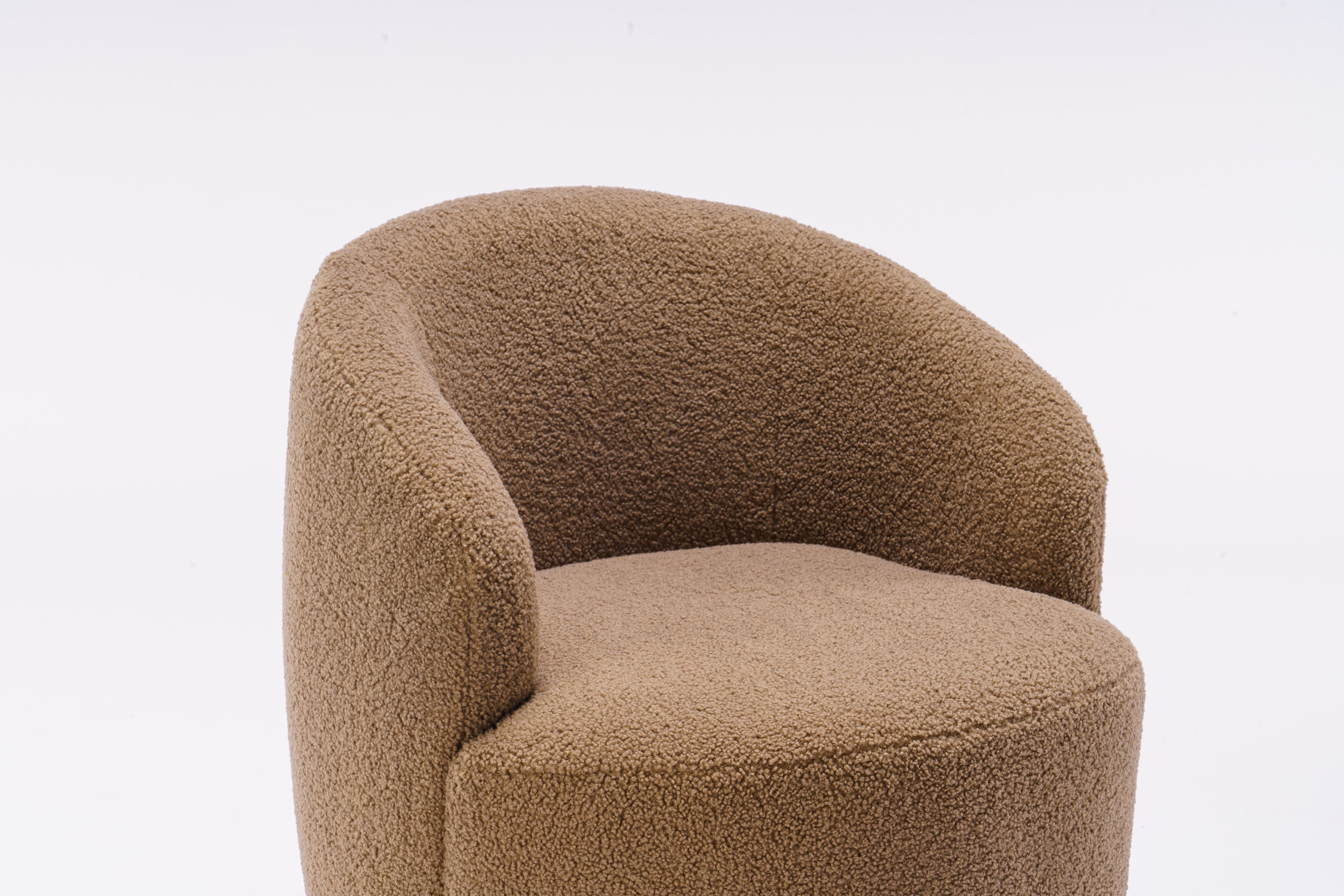 Armchair Fabric Accent Chair Barrel Chair (Chocolate)
