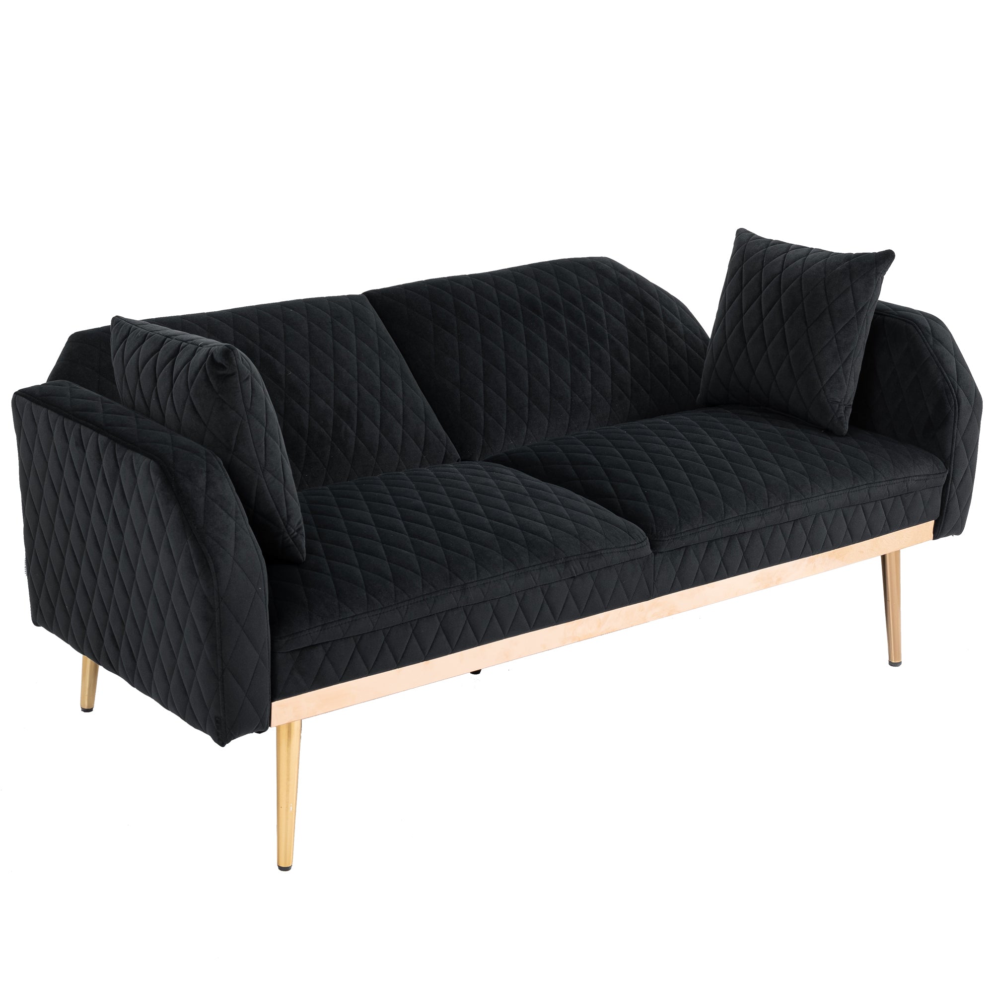 COOLMORE Velvet Sofa (Black)