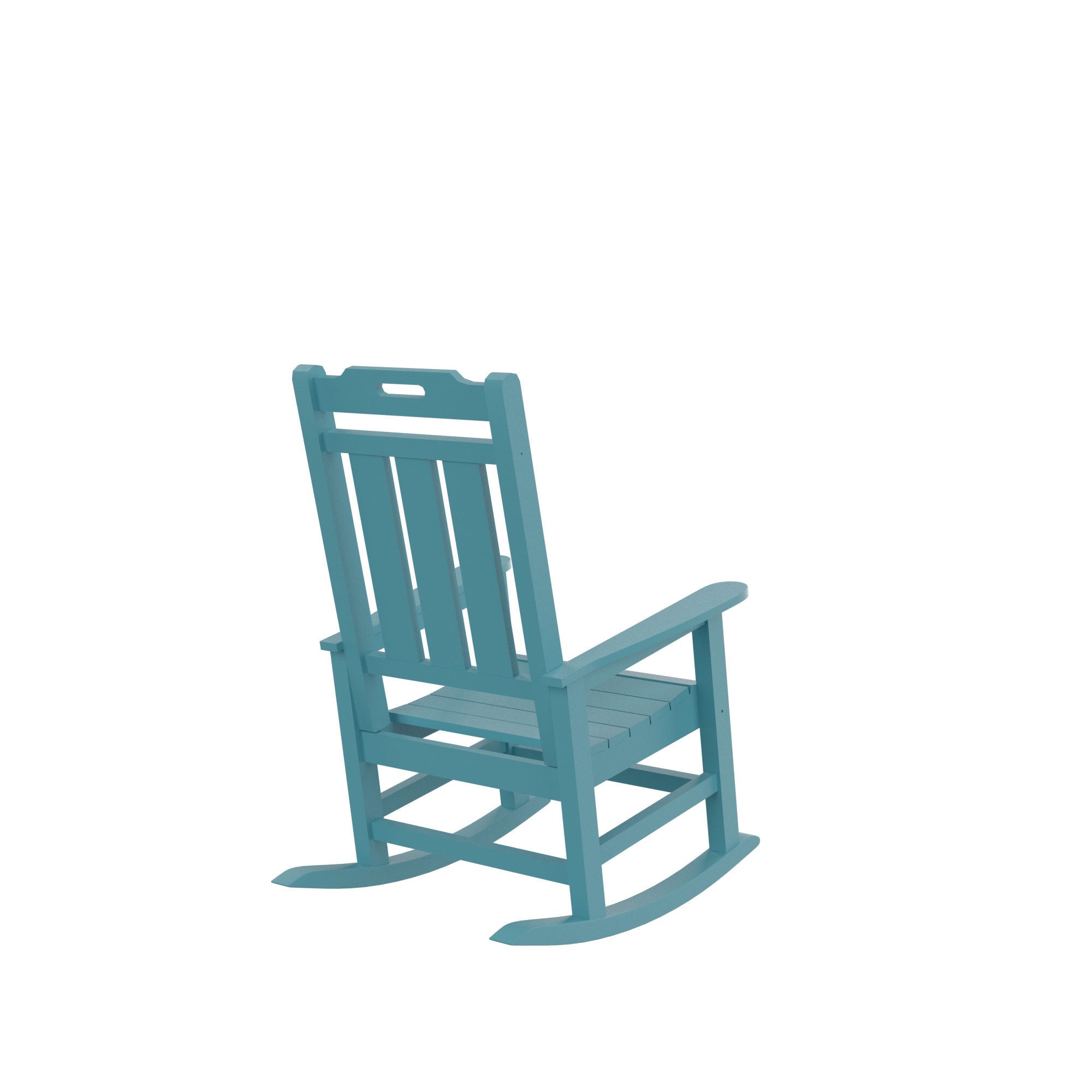 Presidential Rocking Chair HDPE Rocking Chair Fade Resistant Porch Rocking Chair (Blue)