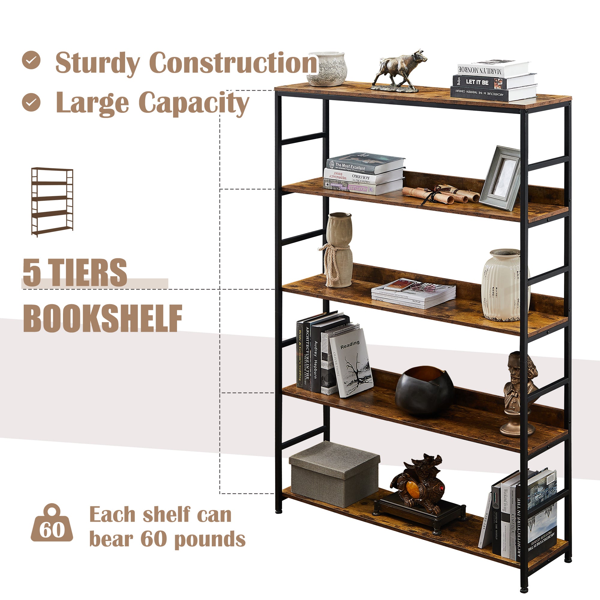 Open Bookshelf (Brown)