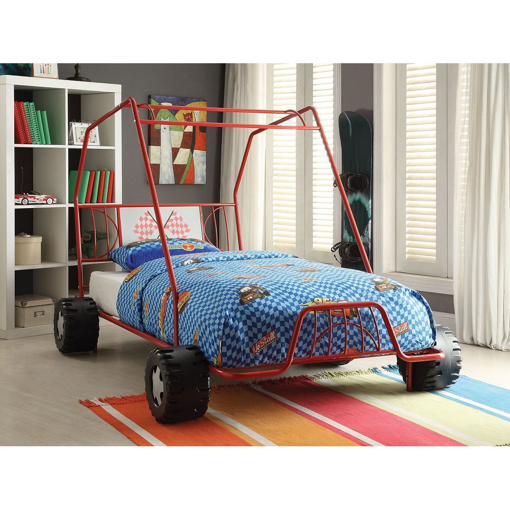 ACME Xander Twin Bed in Red Go Kart