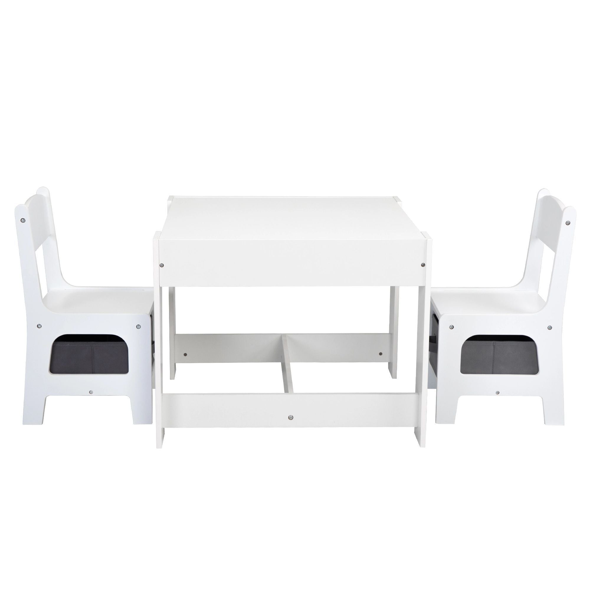 3-in-1 Kids Wood Table and 2 Chairs