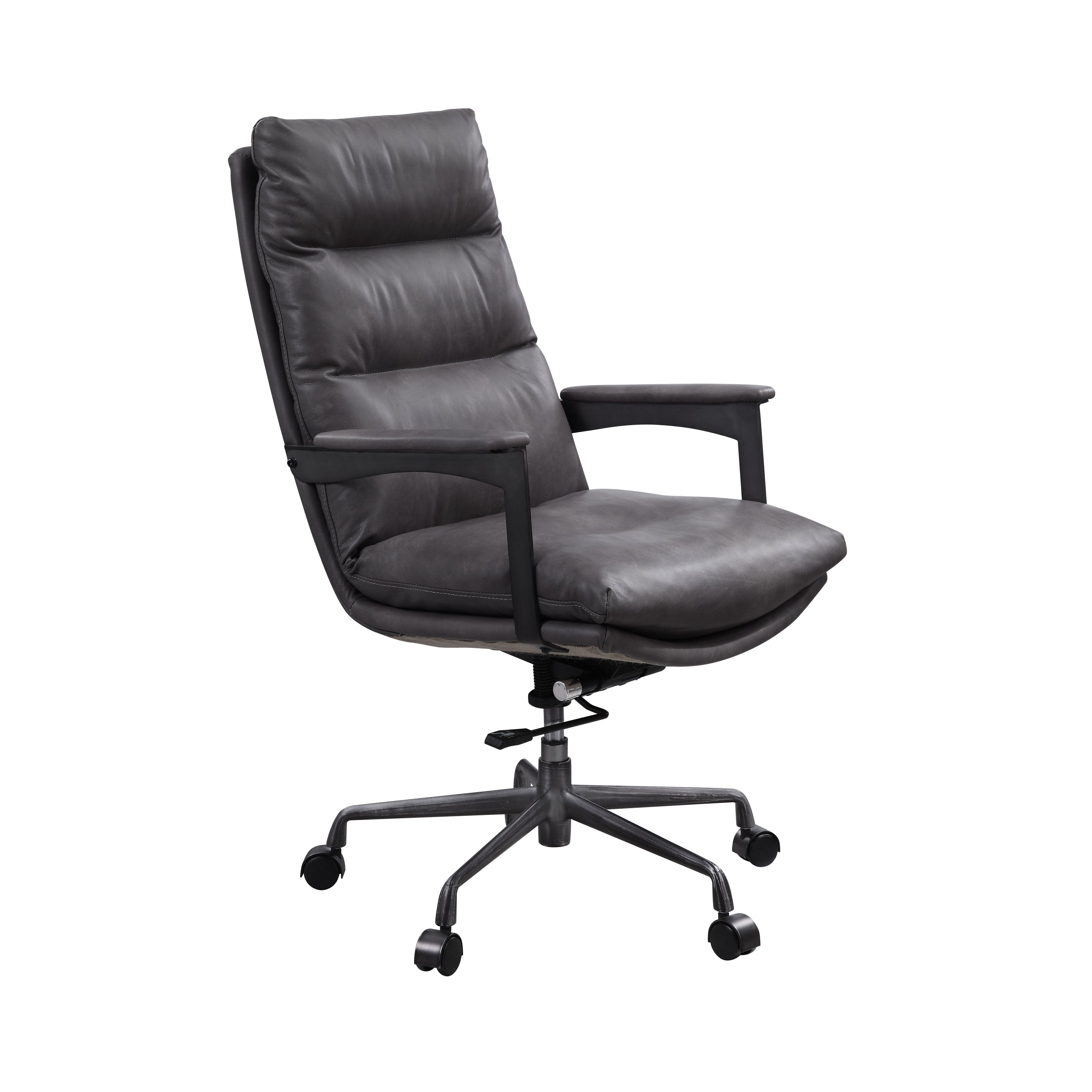 ACME Crursa Leather Office Chair (Gray)
