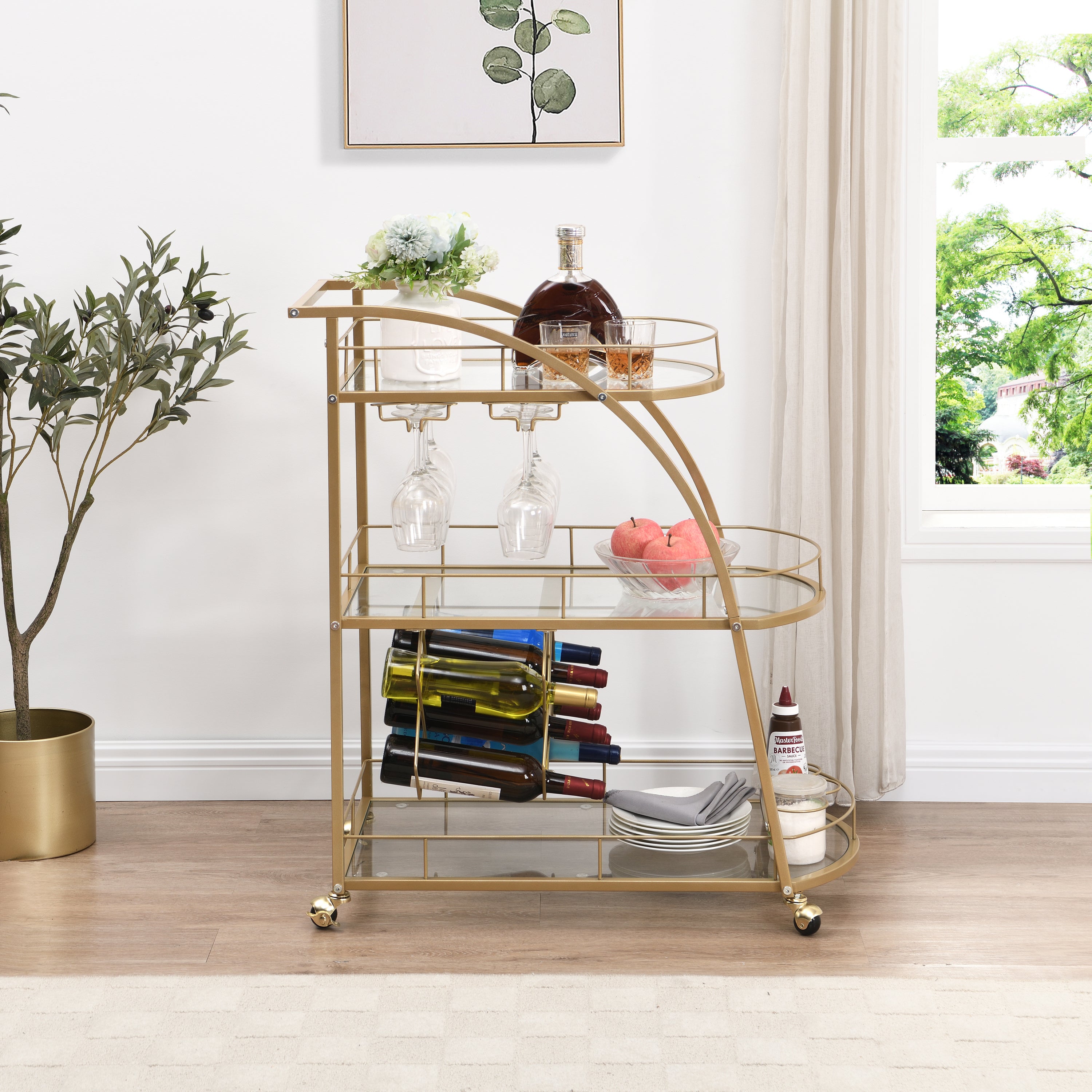 Cart with Wheels (Gold)