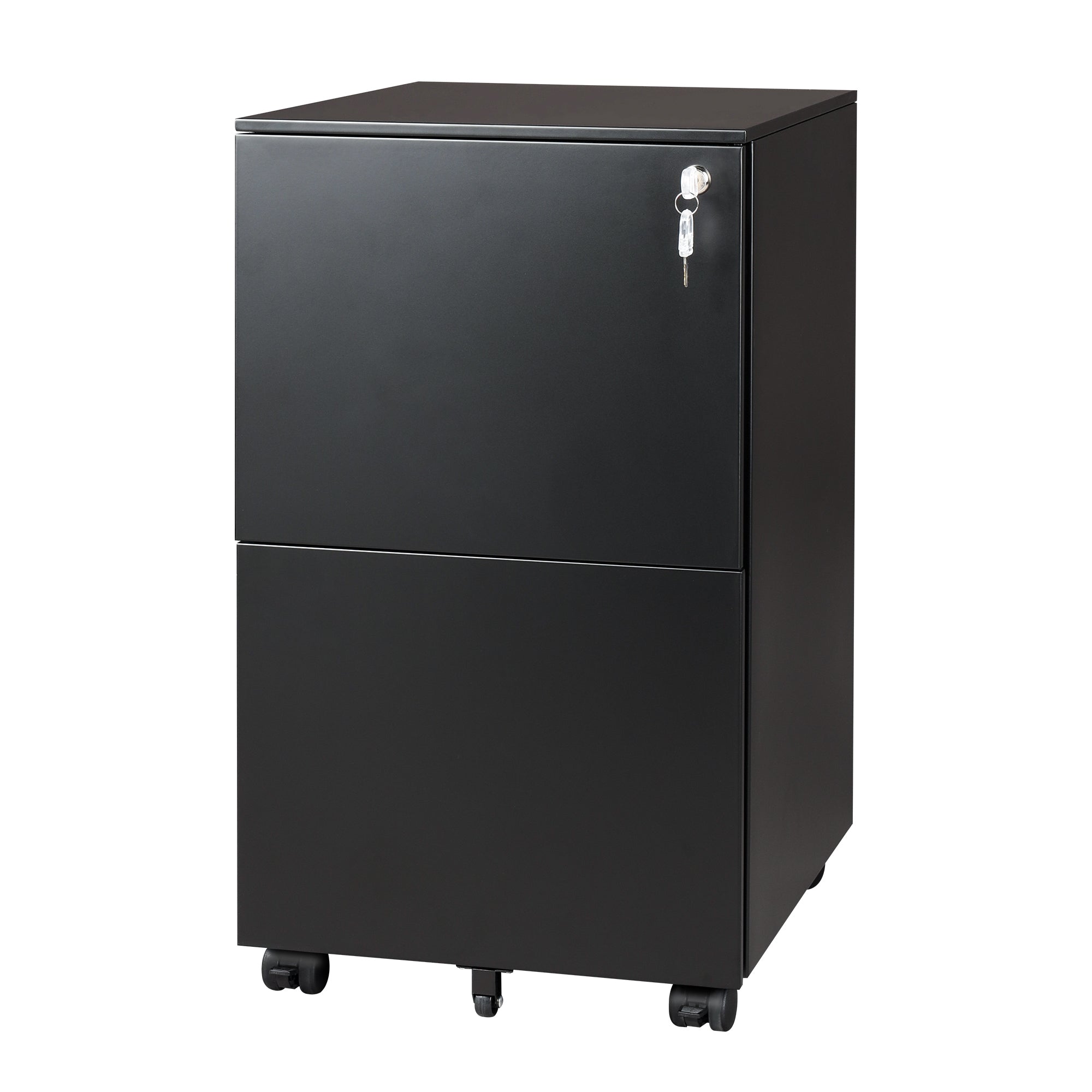 DEVAISE Mobile File Cabinet with Lock (Black)