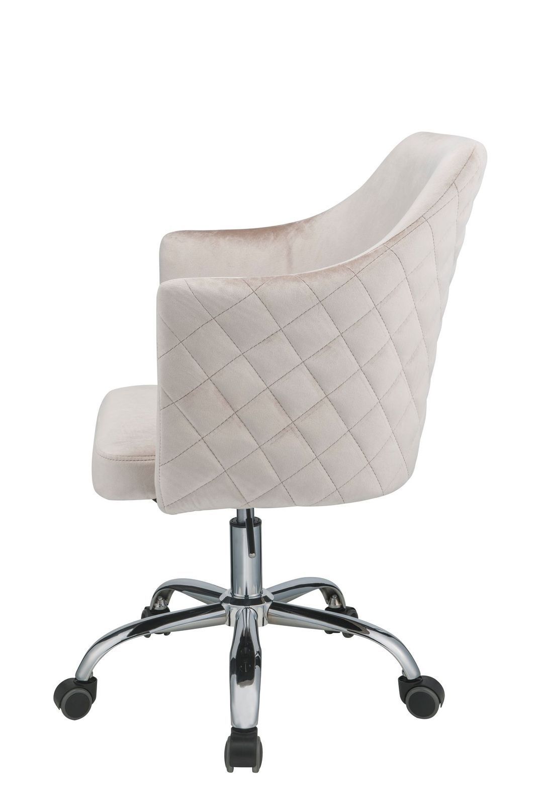 ACME Cosgair Office Chair in Champagne Velvet & Chrome
