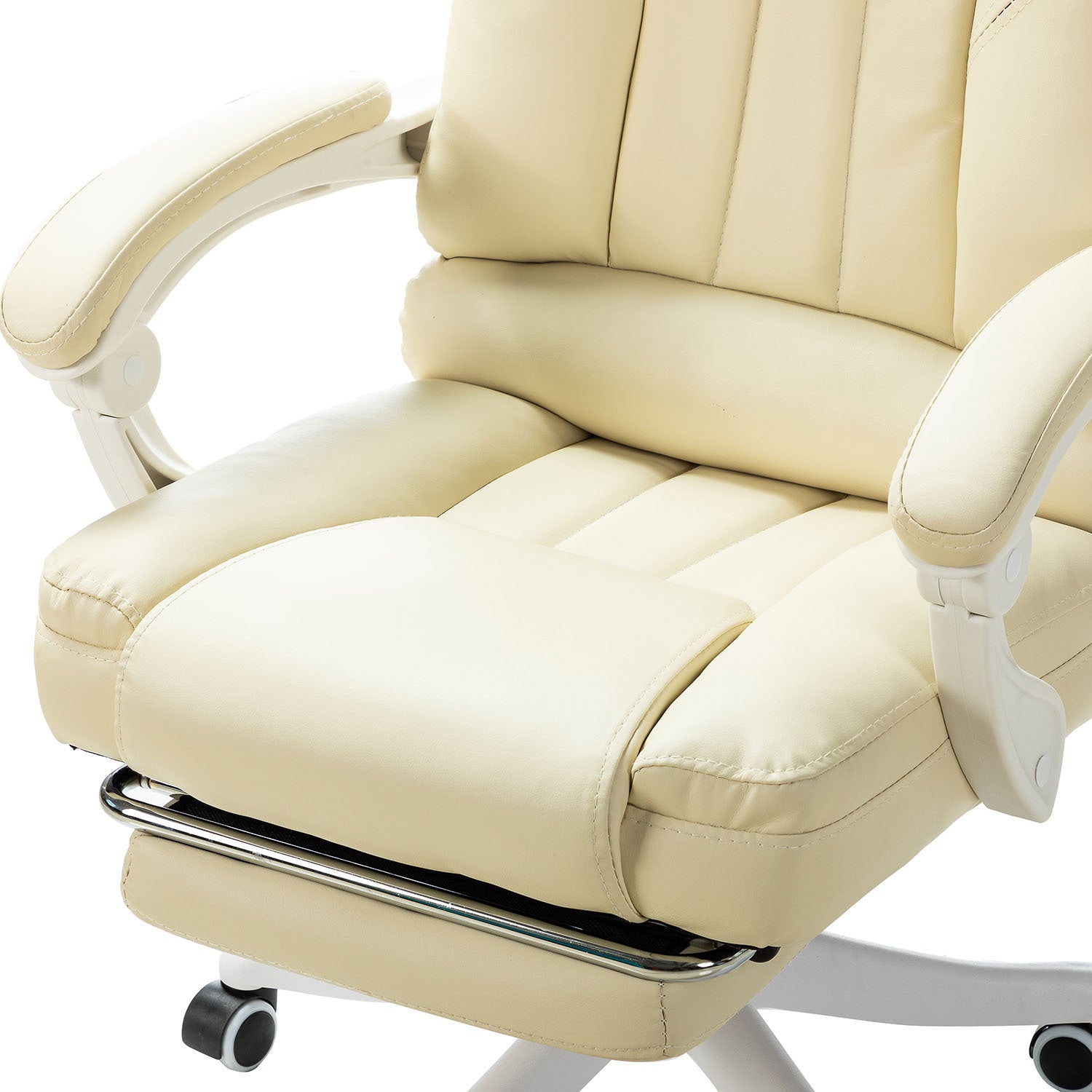 Flavia Swivel Gaming Chair with Adjustable Height (Ivory)