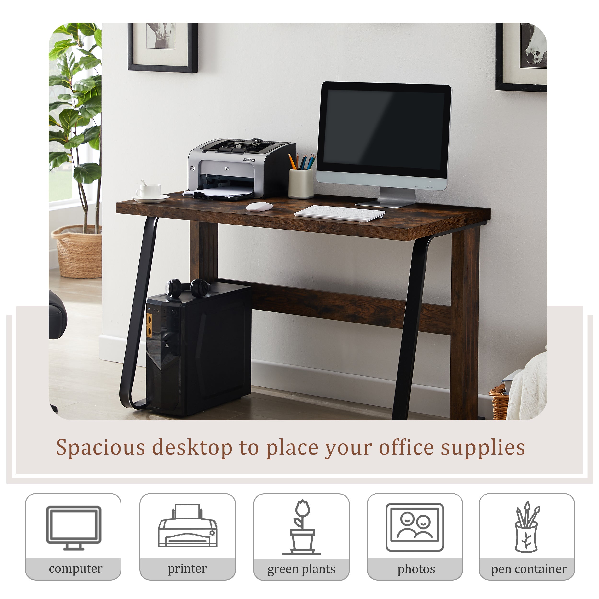 Home Office Computer Desk (Brown)