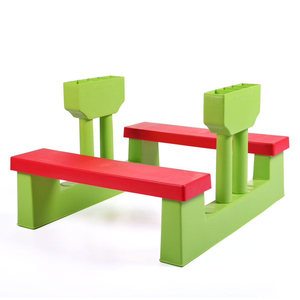 Kid Outdoor Picnic Table Set with Removable and Foldable Umbrella