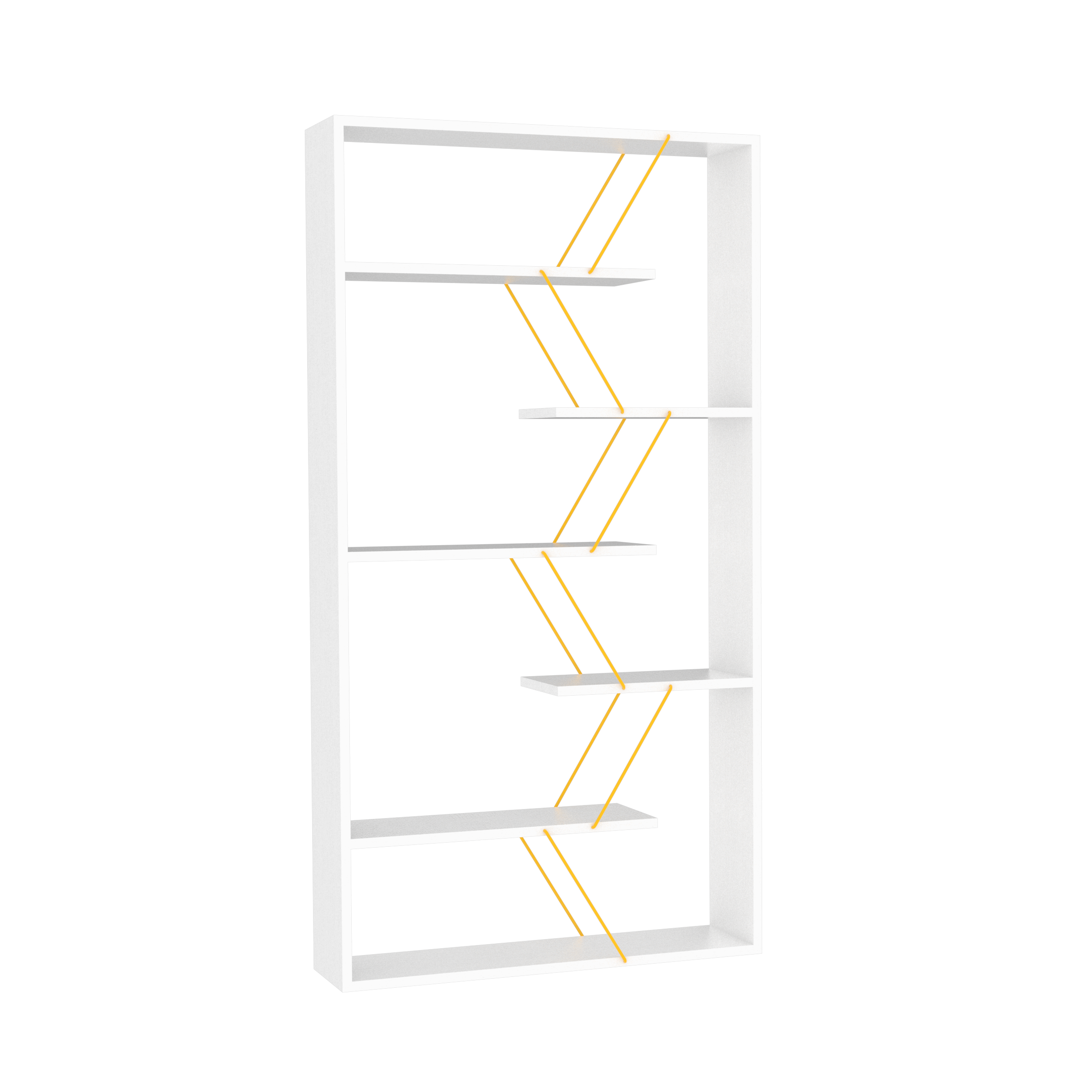 Tars Bookcase (White/Yellow)