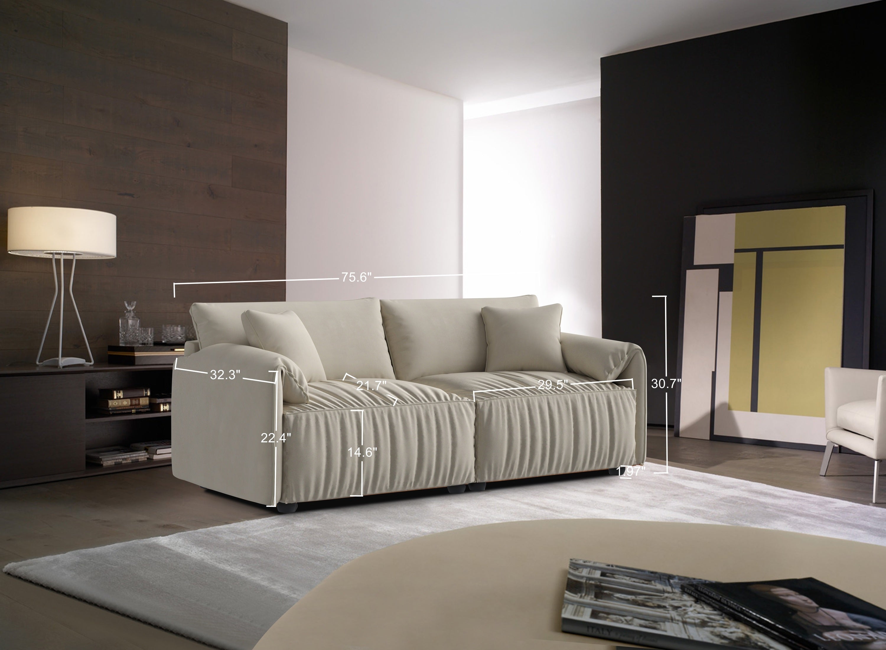 75.59” Modern Sofa Loveseat
