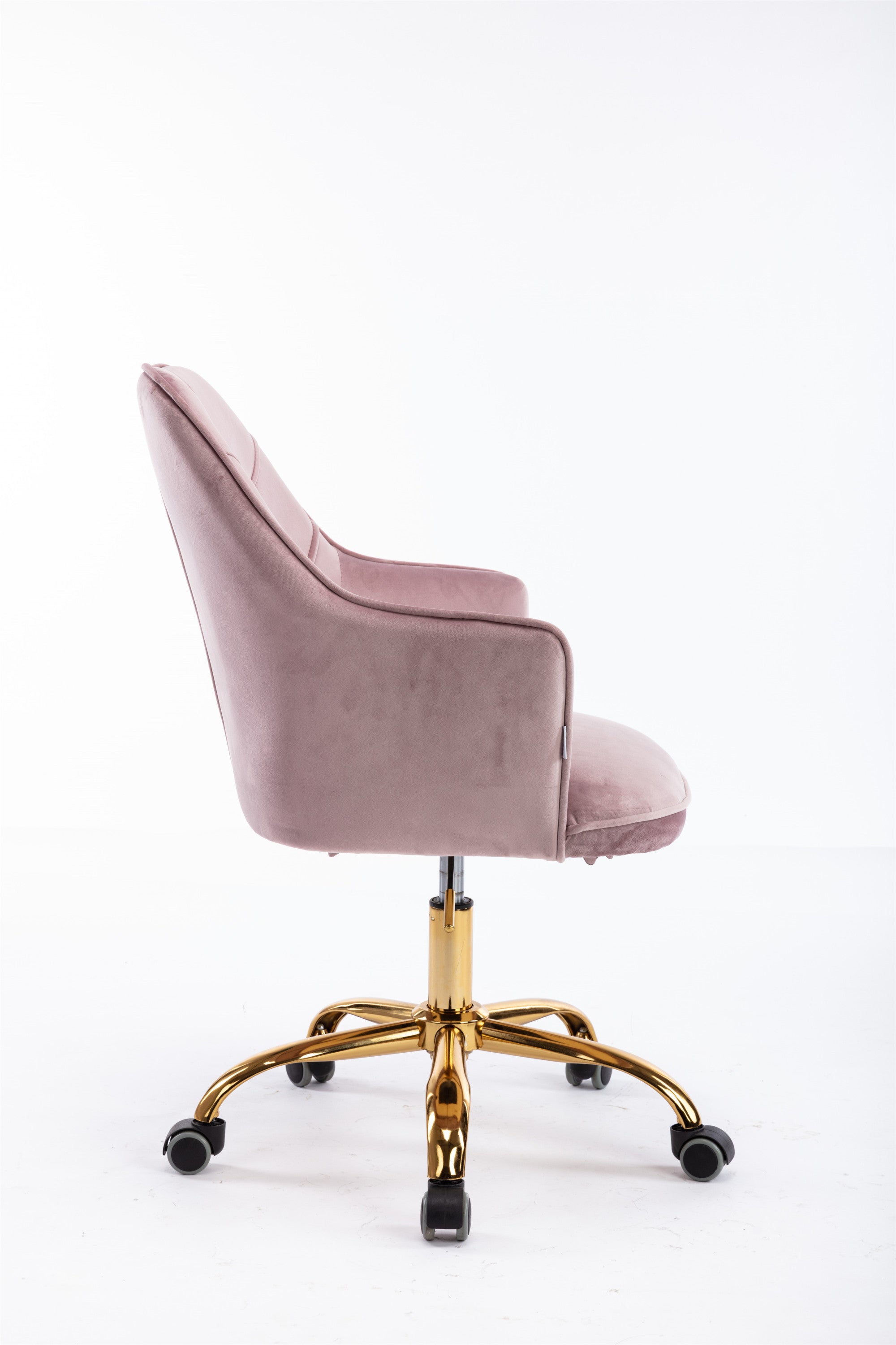 Velvet Swivel Shell Chair (Light Pink)