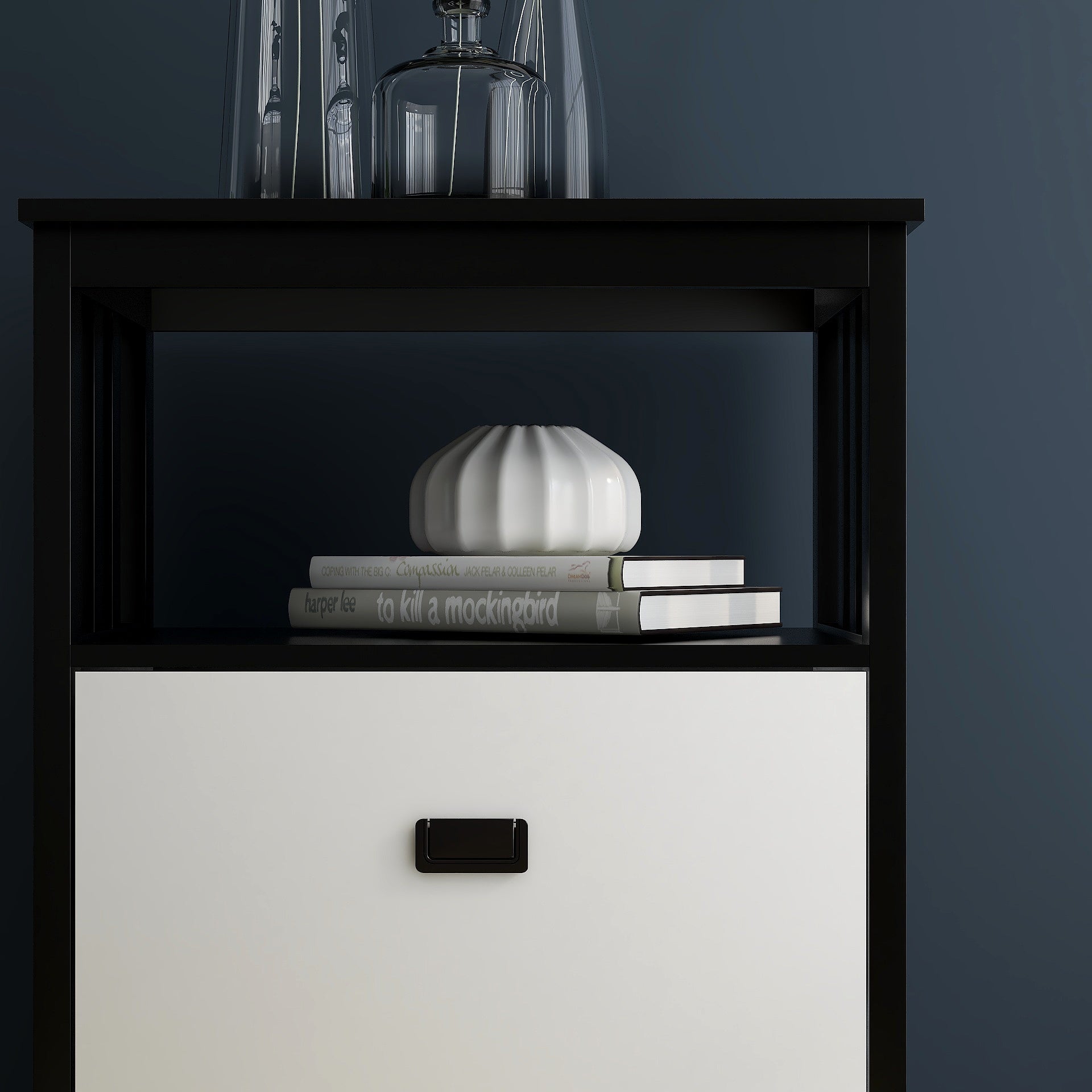 Horizontal File Cabinet (Black)