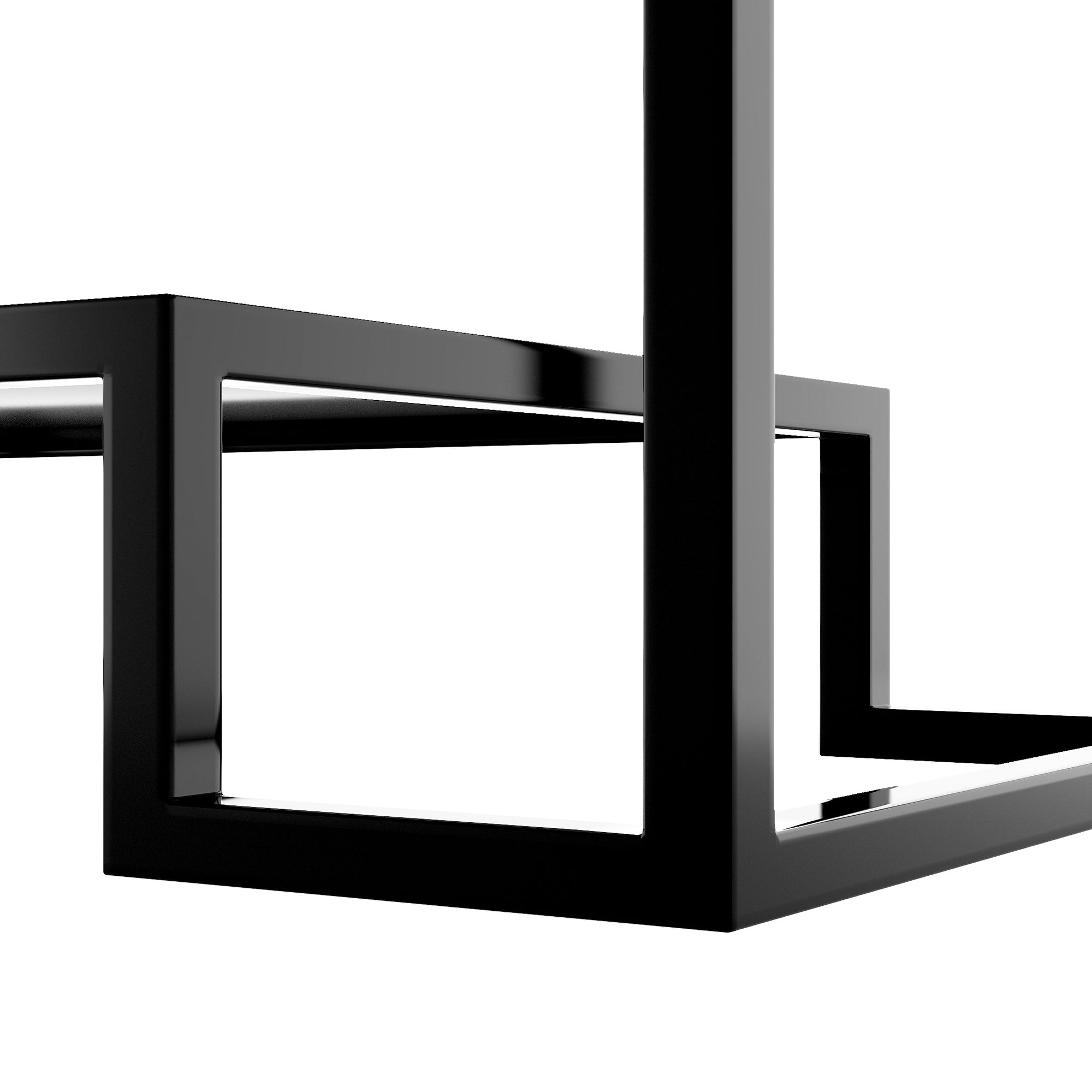 ON-TREND Modern Minimalist Design Living Room Coffee Table (Black)