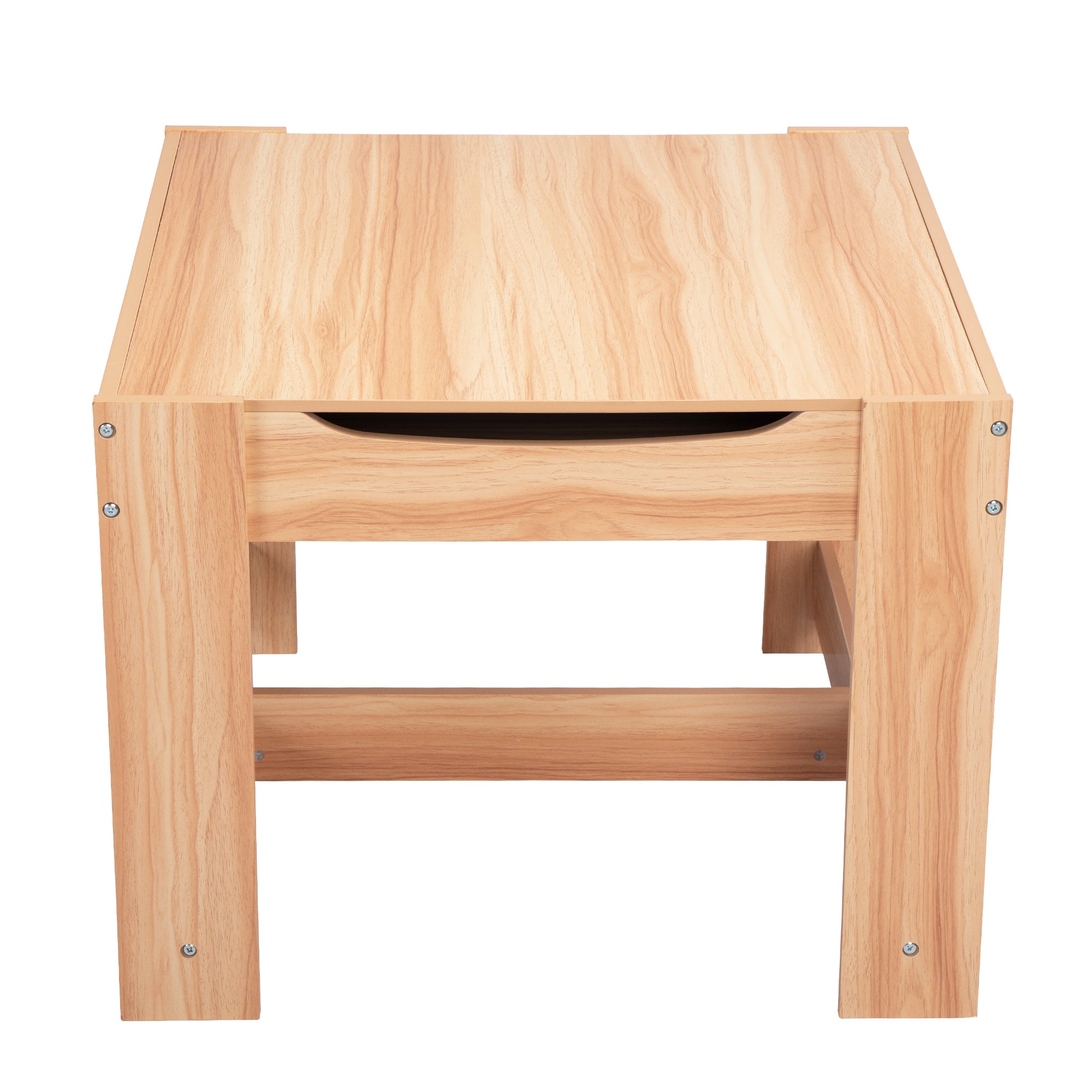 Natural 3-in-1 Kids Wood Table and 2 Chairs