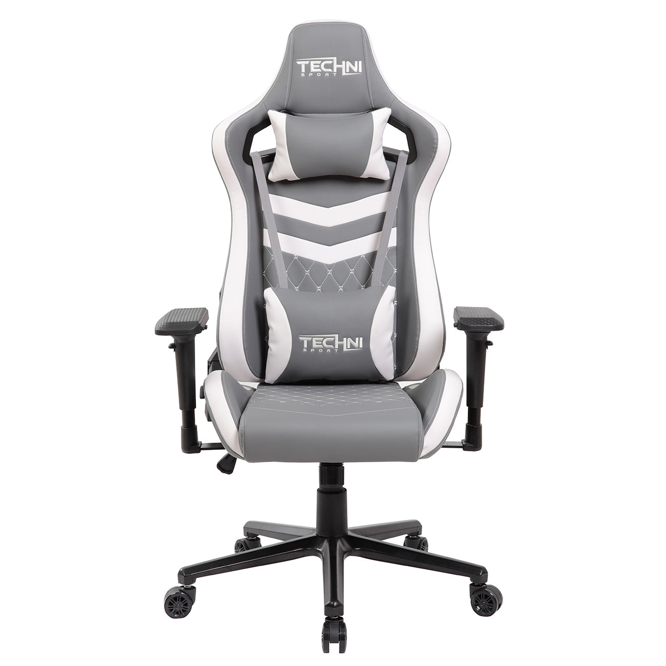 Techni Sport TS-83 Ergonomic High Back Racer Style PC Gaming Chair (Gray/White)