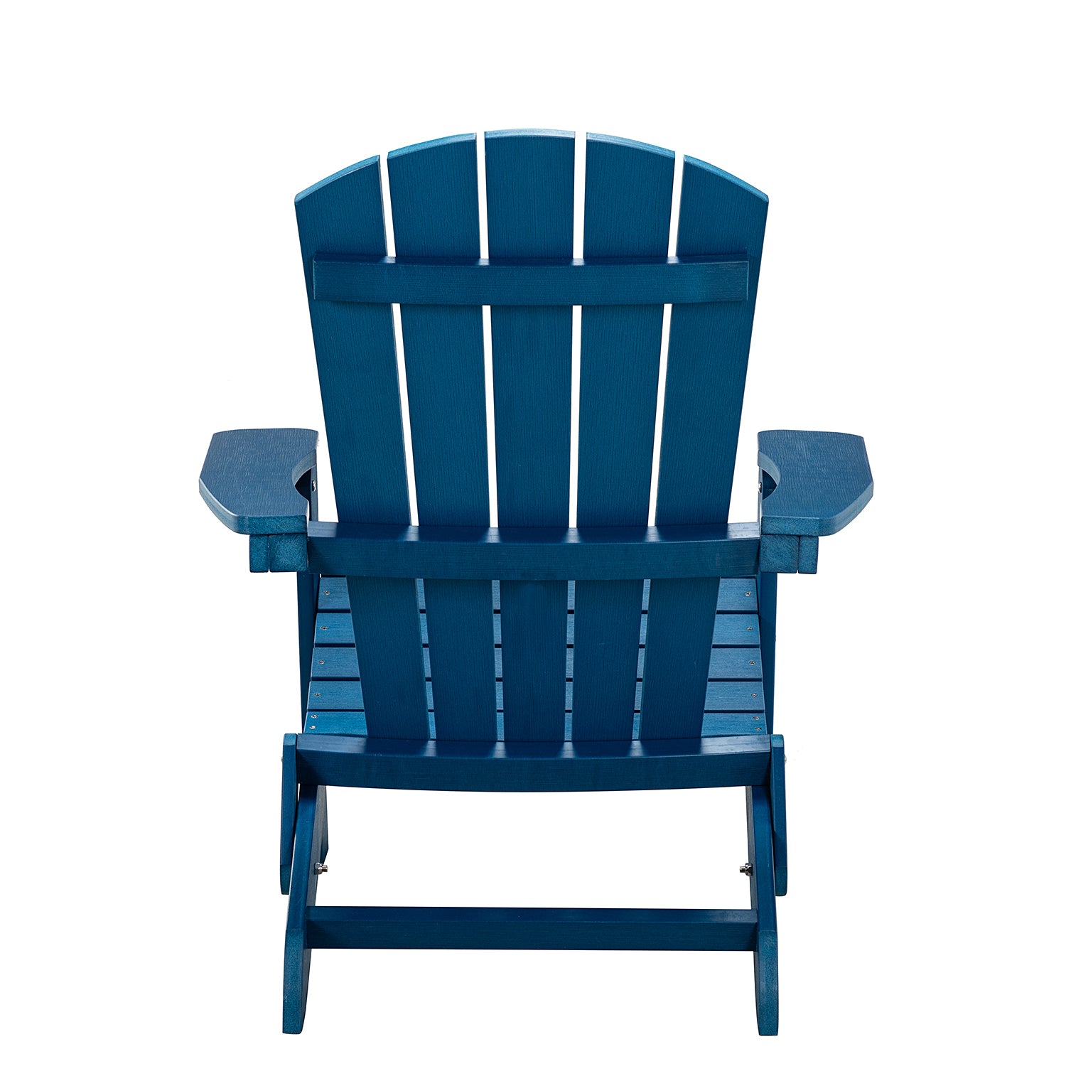 Elymus Outdoor 3 Pieces Plastic Adirondack Chair with Table (Navy)