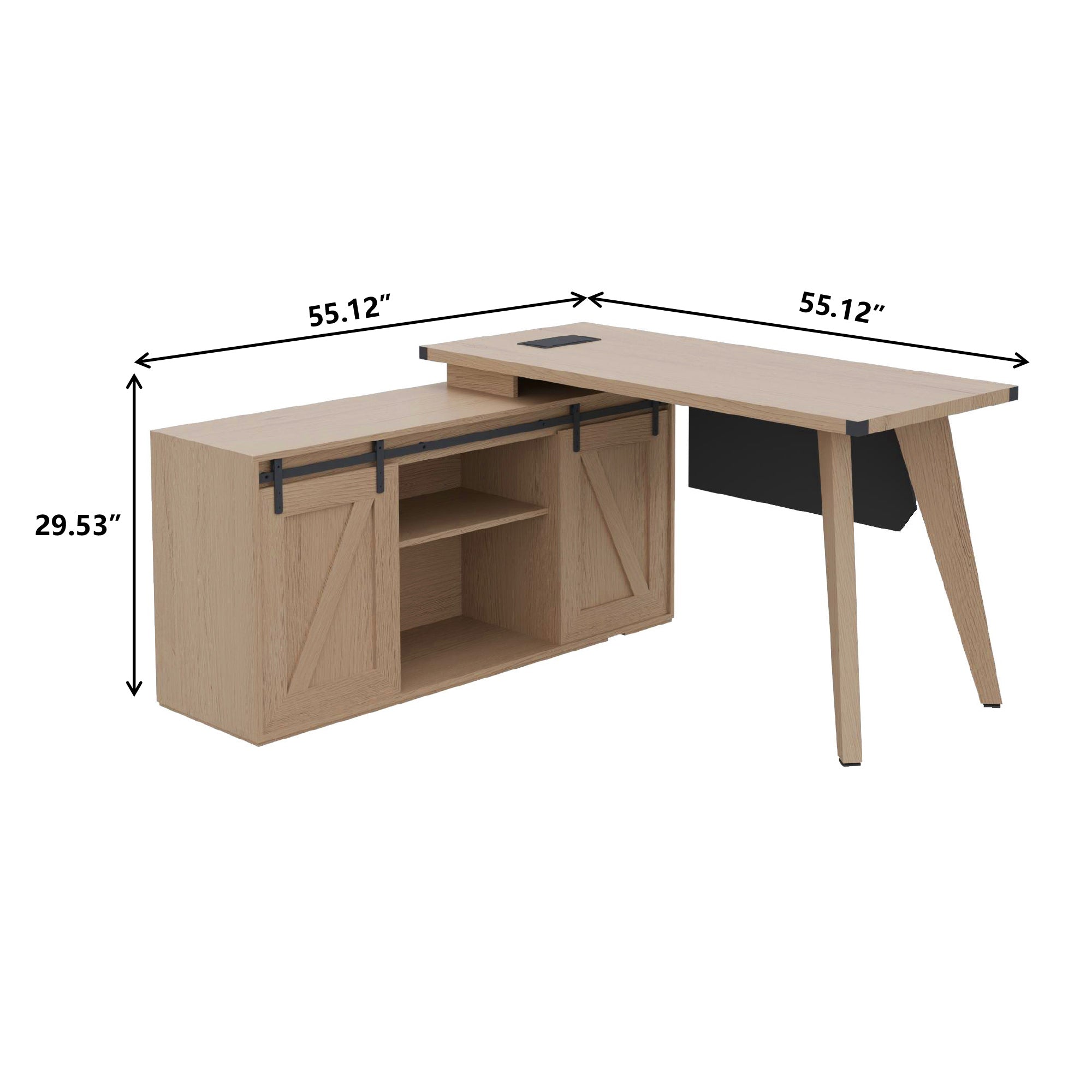 L-shaped Executive Desk (Wooden)