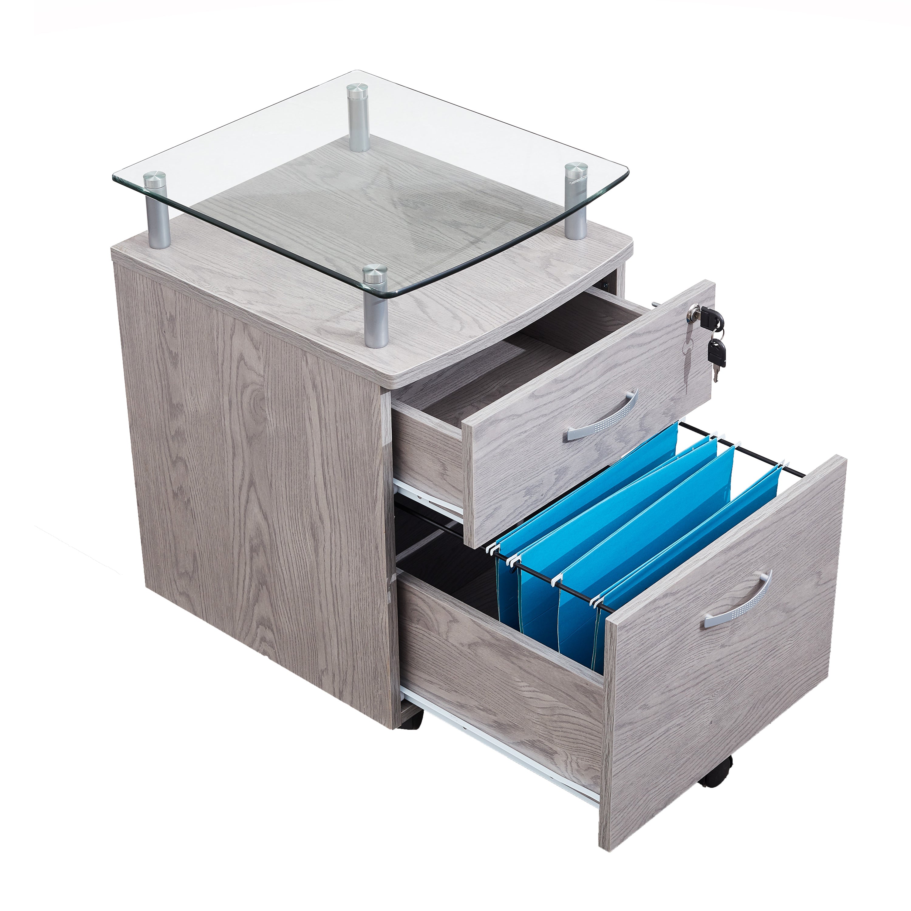 Techni Mobili Rolling File Cabinet (Gray)