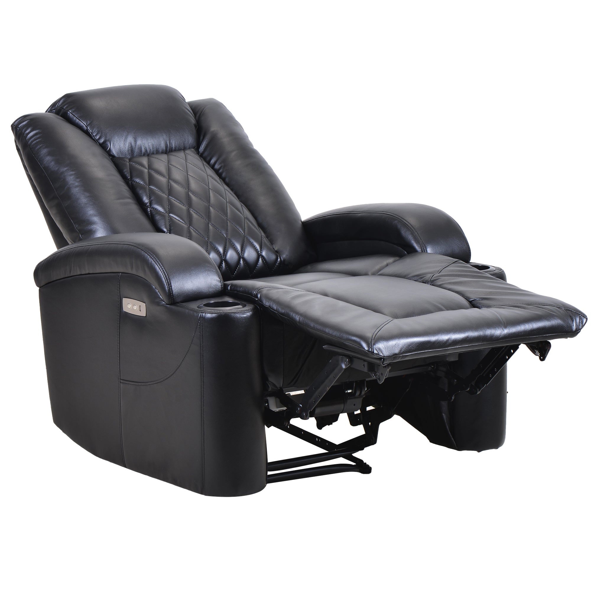 Oris Fur Power Motion Recliner with USB Charging Port and Two Cup Holders