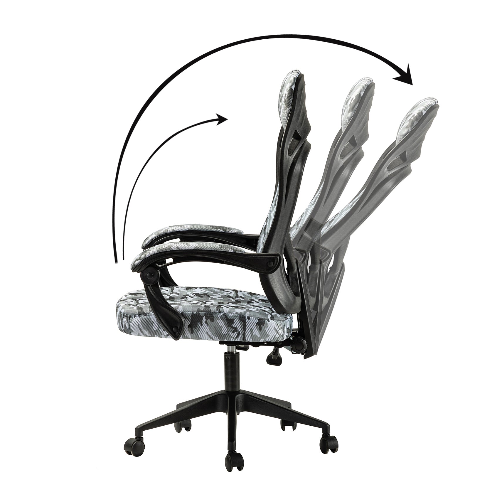 Nina Adjustable Height Swivel Gaming Chair (Camouflage)