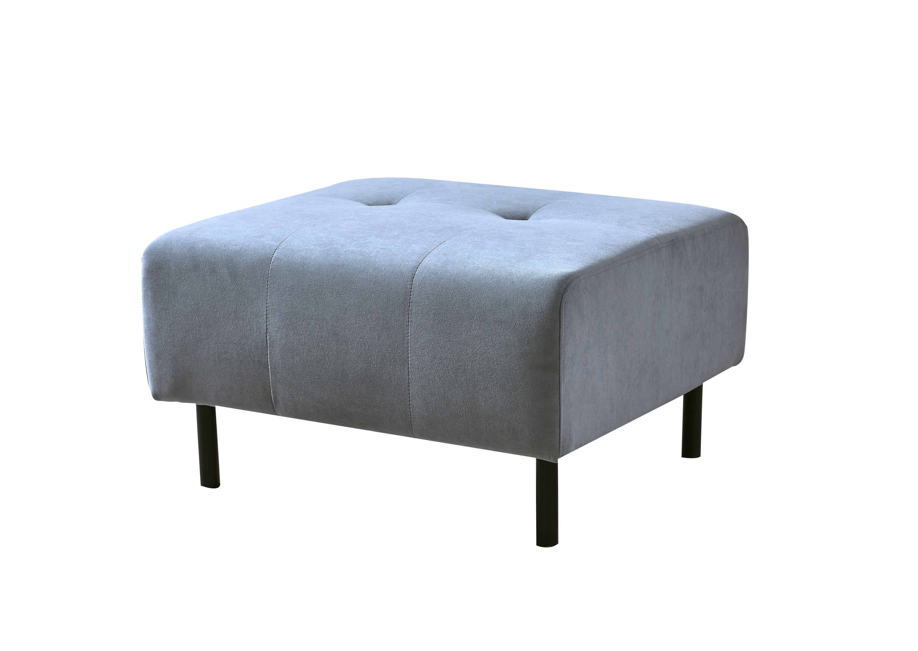 L-Shaped Modular Sofa with 3 Pillows (Light Gray)