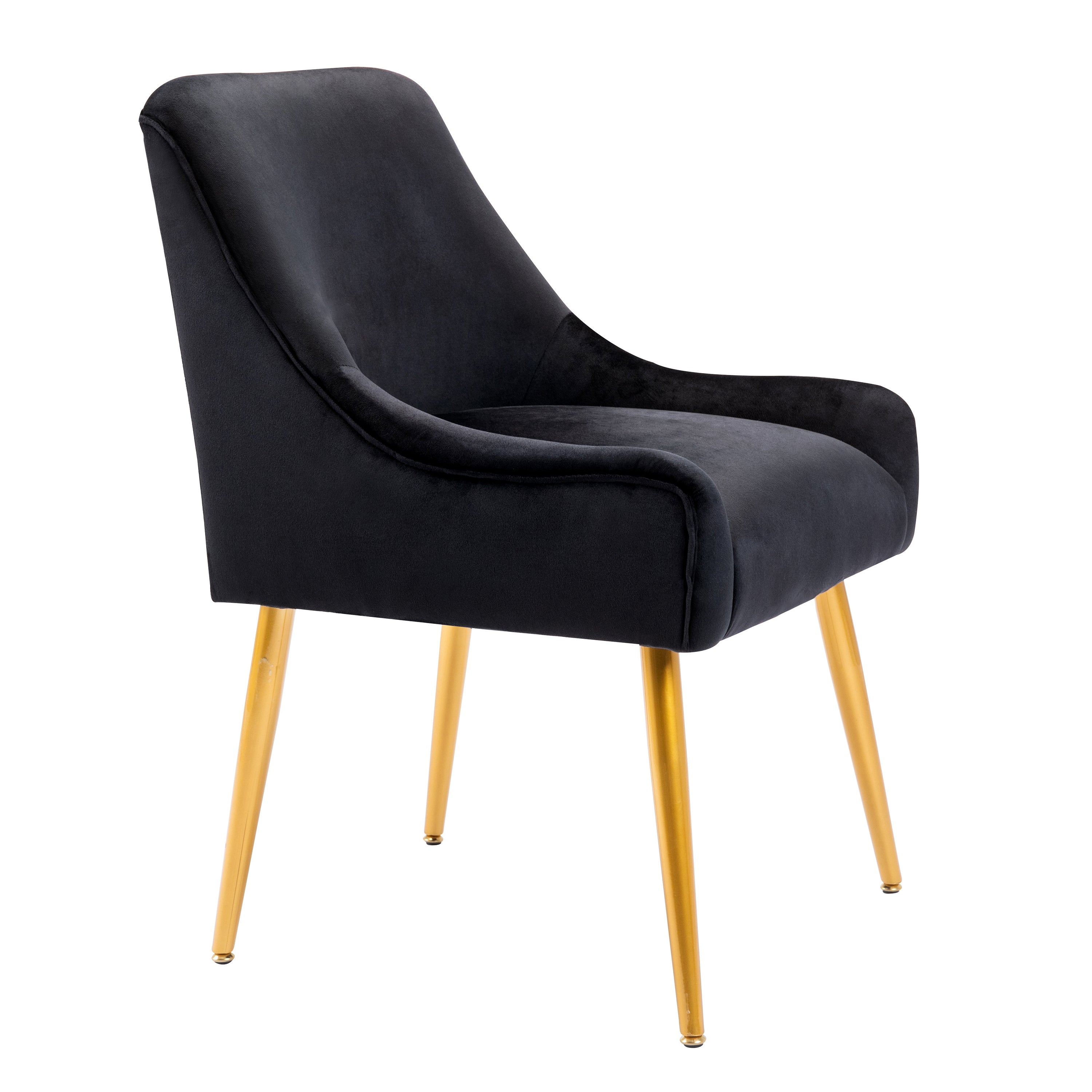 Modern Soft Teddy Fabric Accent Chair (Black)
