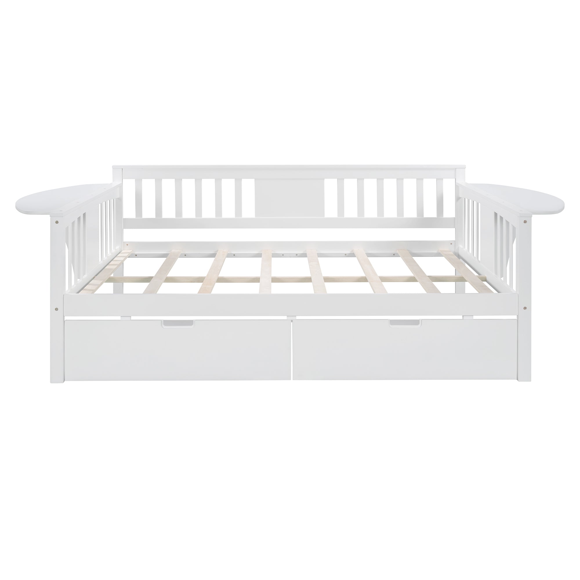 Full size Daybed with Two Drawers (White)