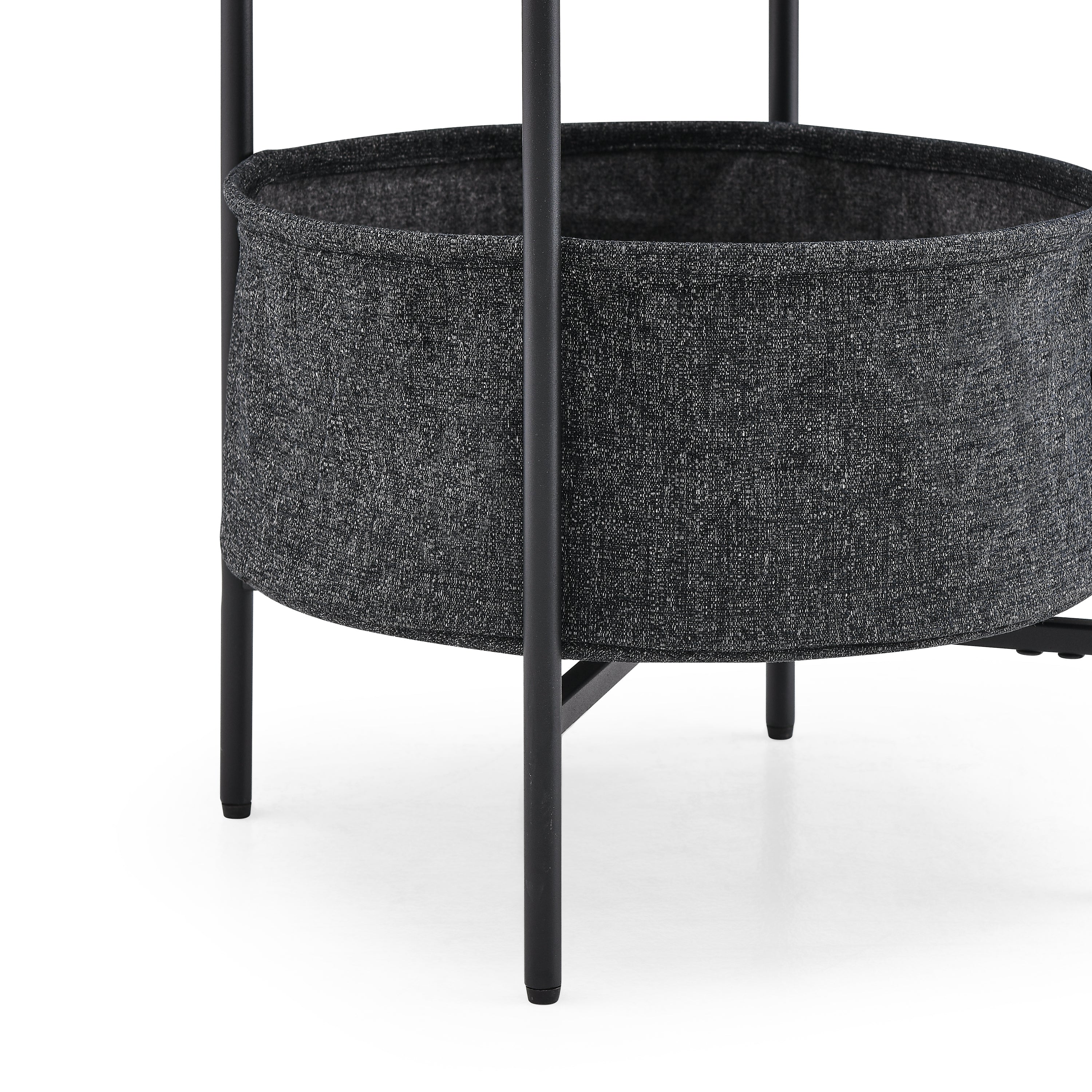 Modern Accent End Table with Storage Basket