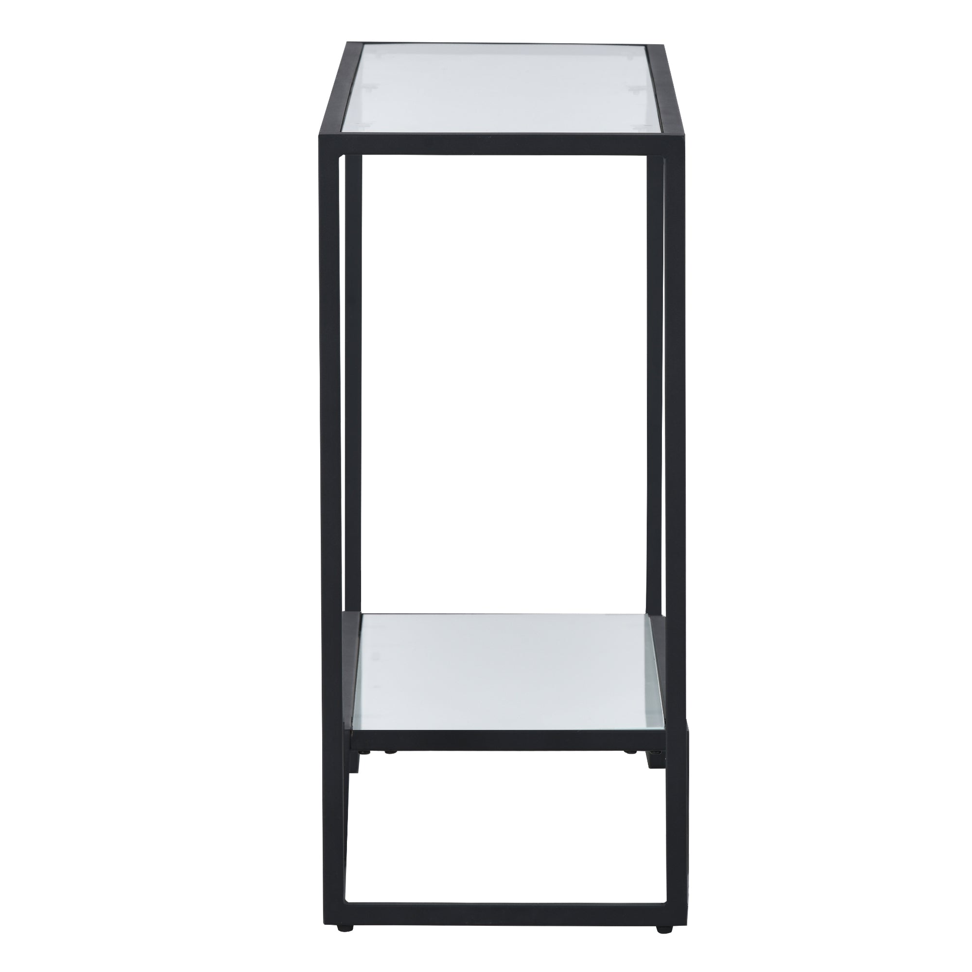 ON-TREND Modern Minimalist Design Living Room Side Table (Black)