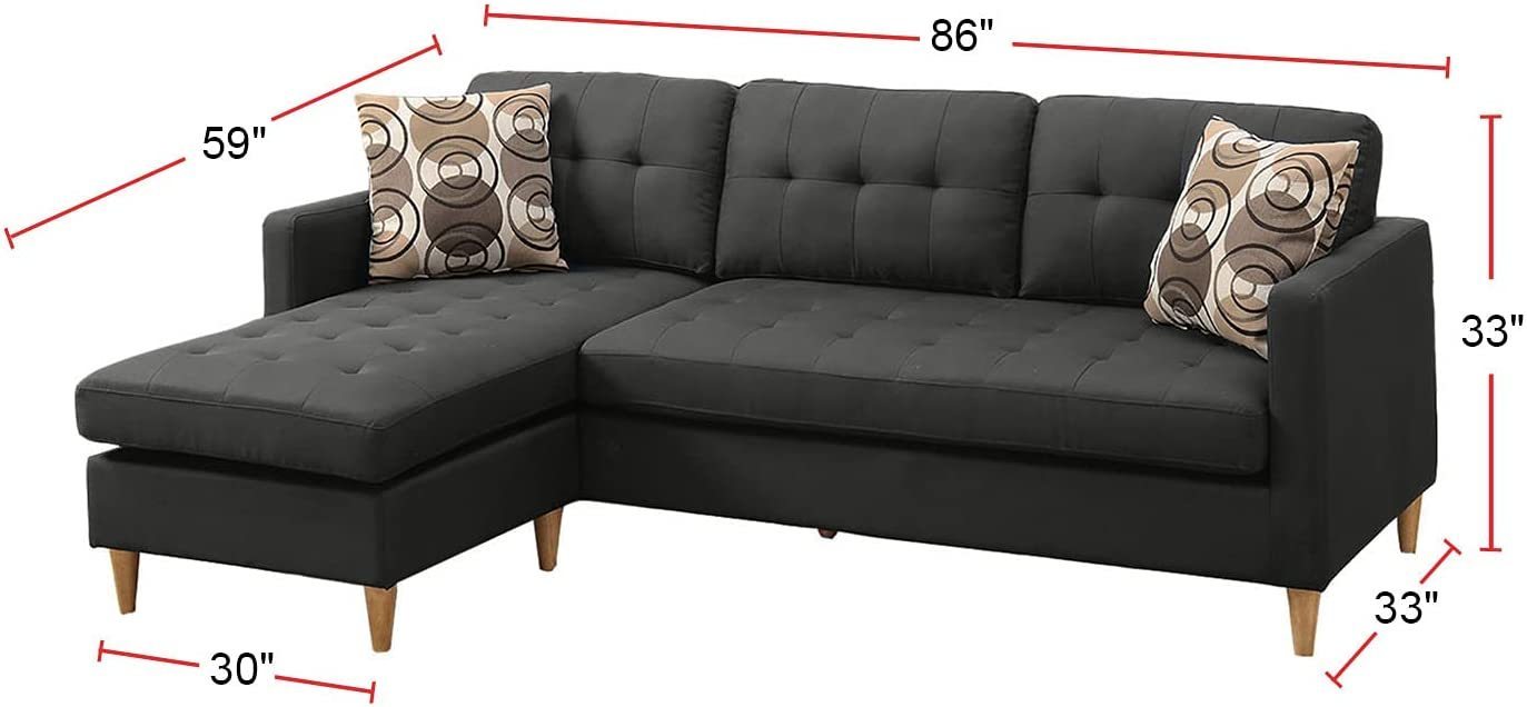 Black Multifiber Modular Sofa