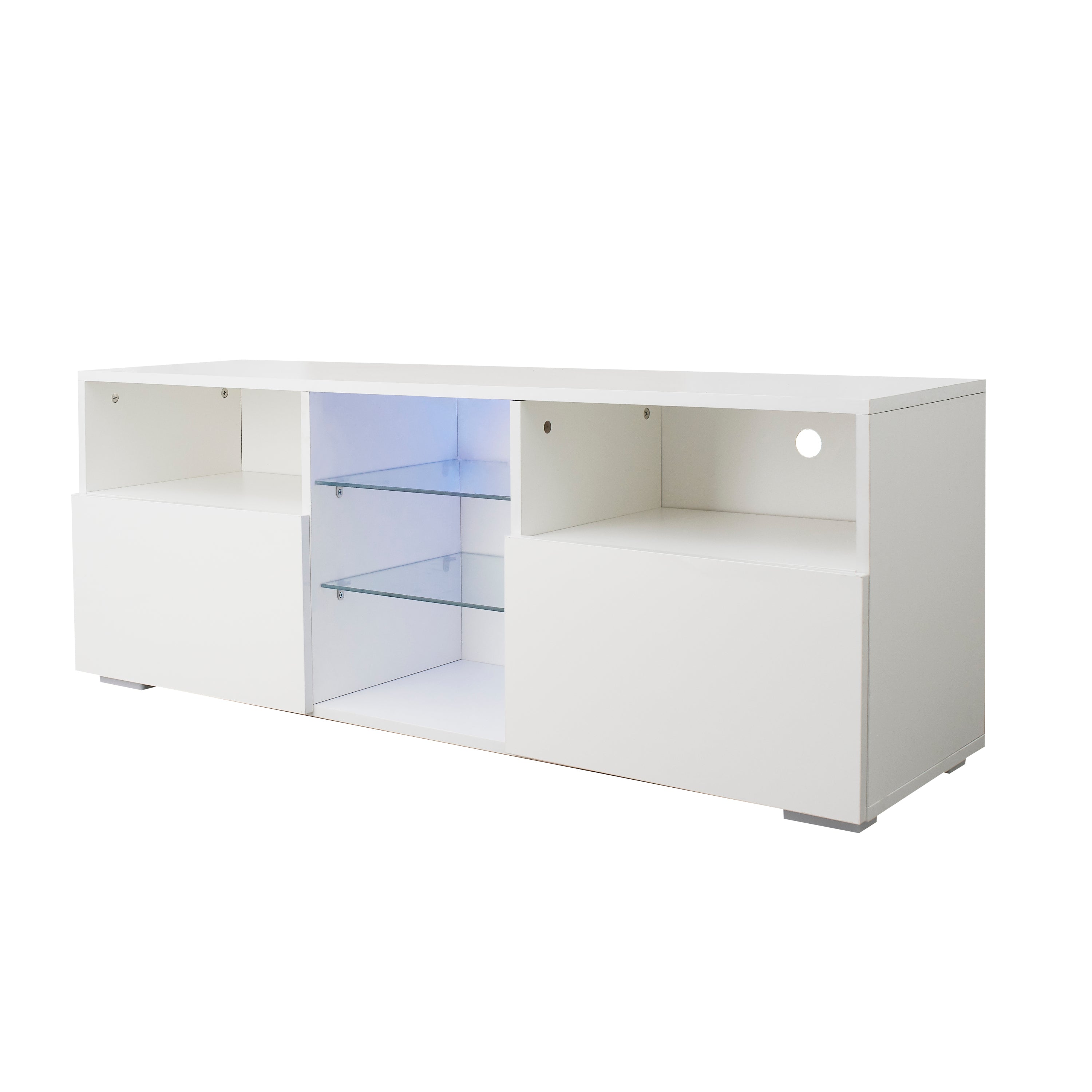 Modern Minimalist TV Cabinet LED Light (White)