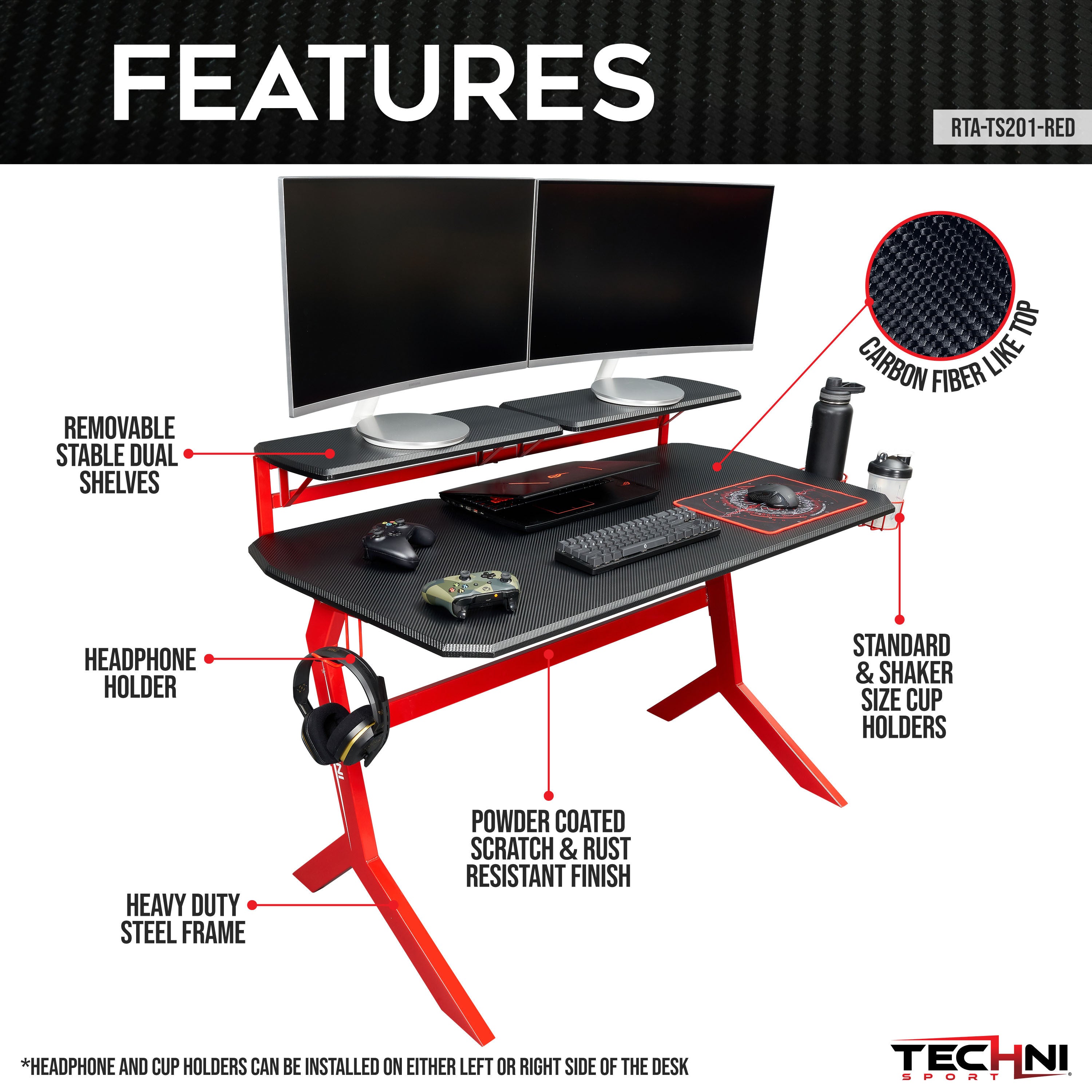 Red Gaming Desk (Red)