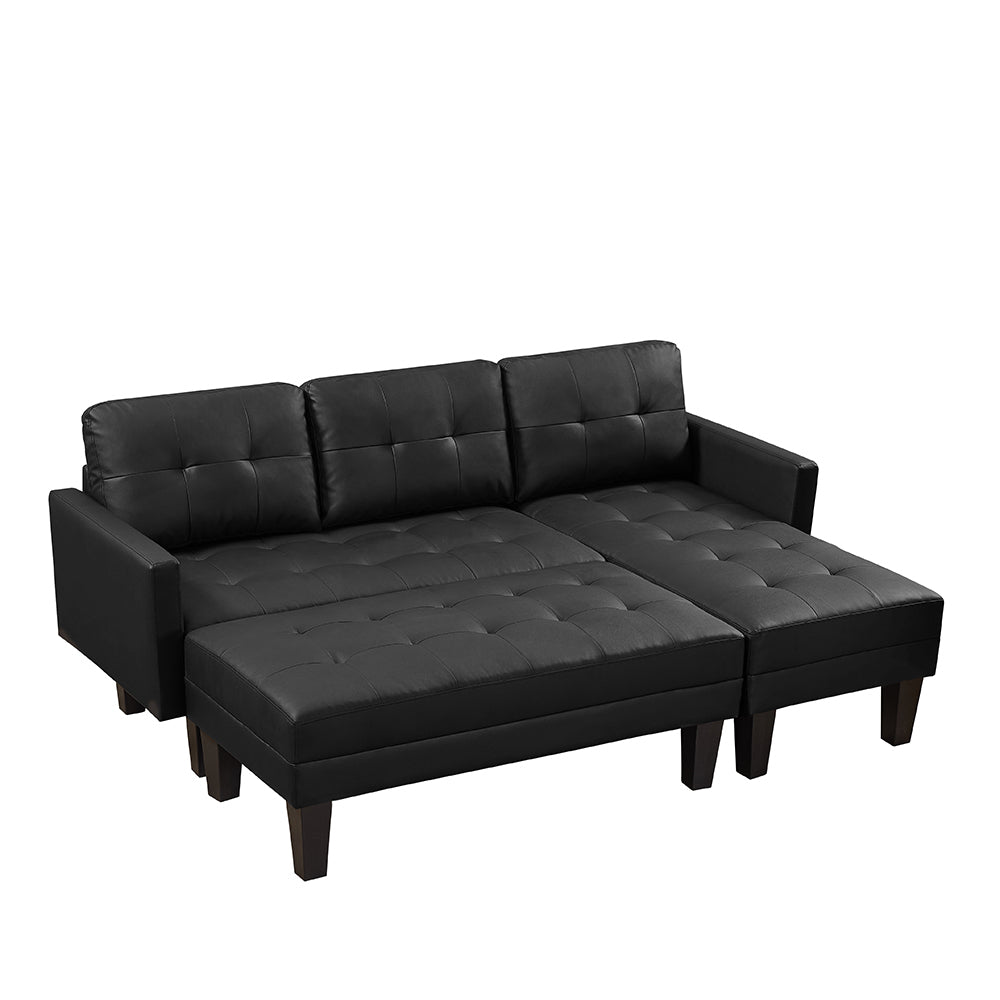 Faux Leather Modular Sofa Bed