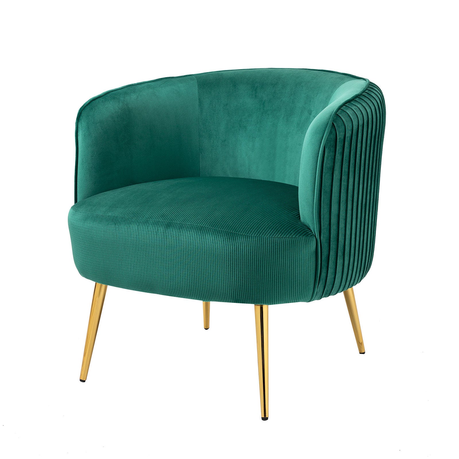Velvet Accent Upholstered Chair (Green)