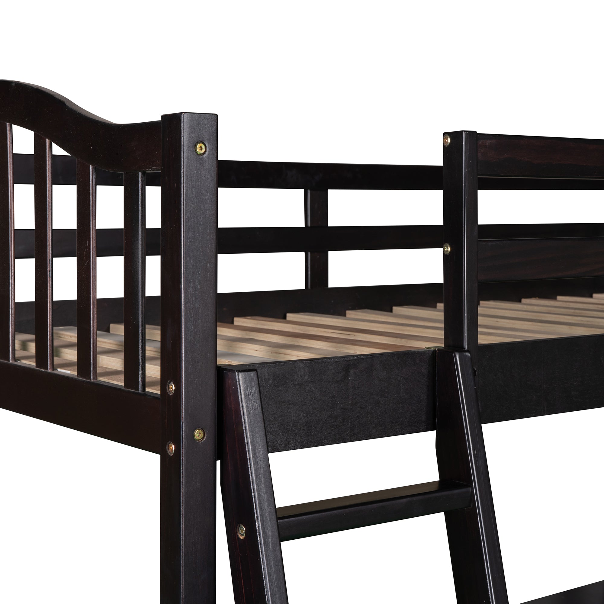 Twin size Loft Bed with Drawers (Espresso)