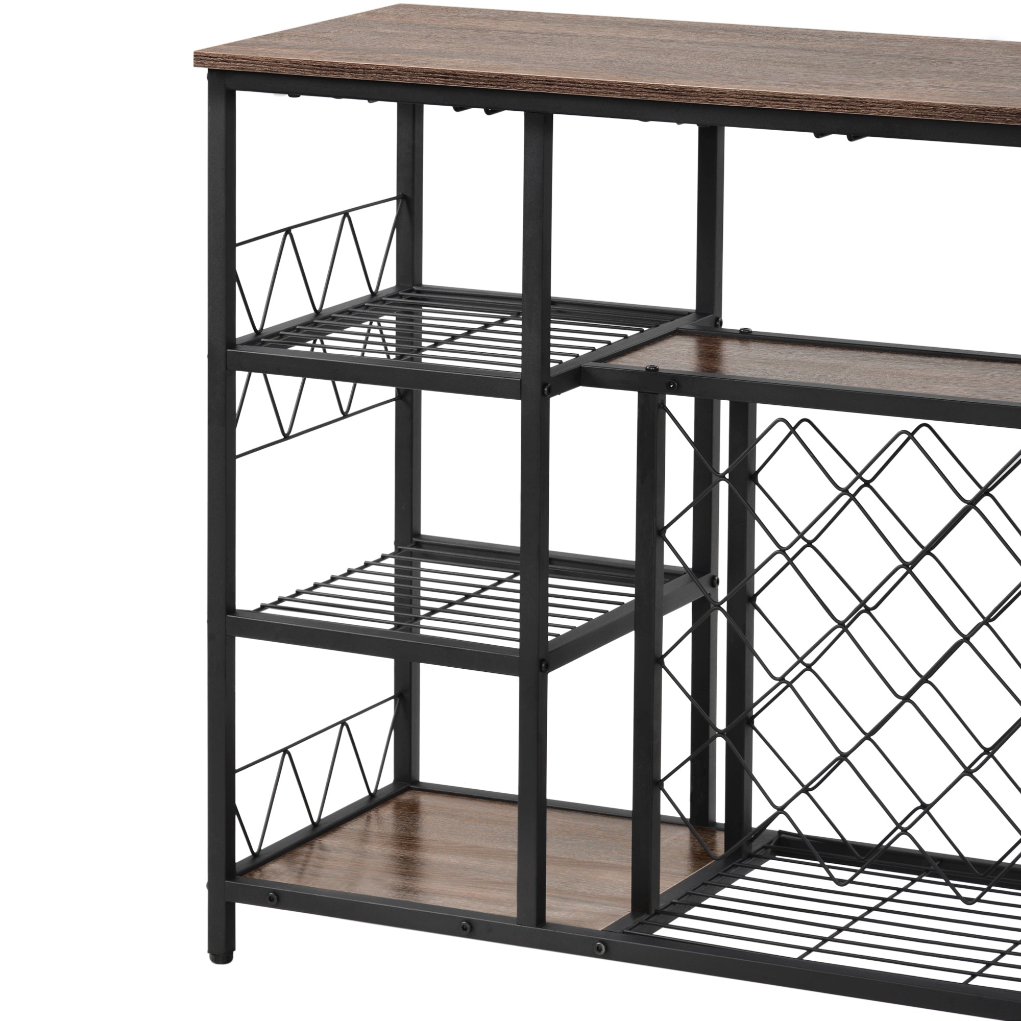 TOPMAX Glass Rack with Small Place for 21 Bottles (Brown)