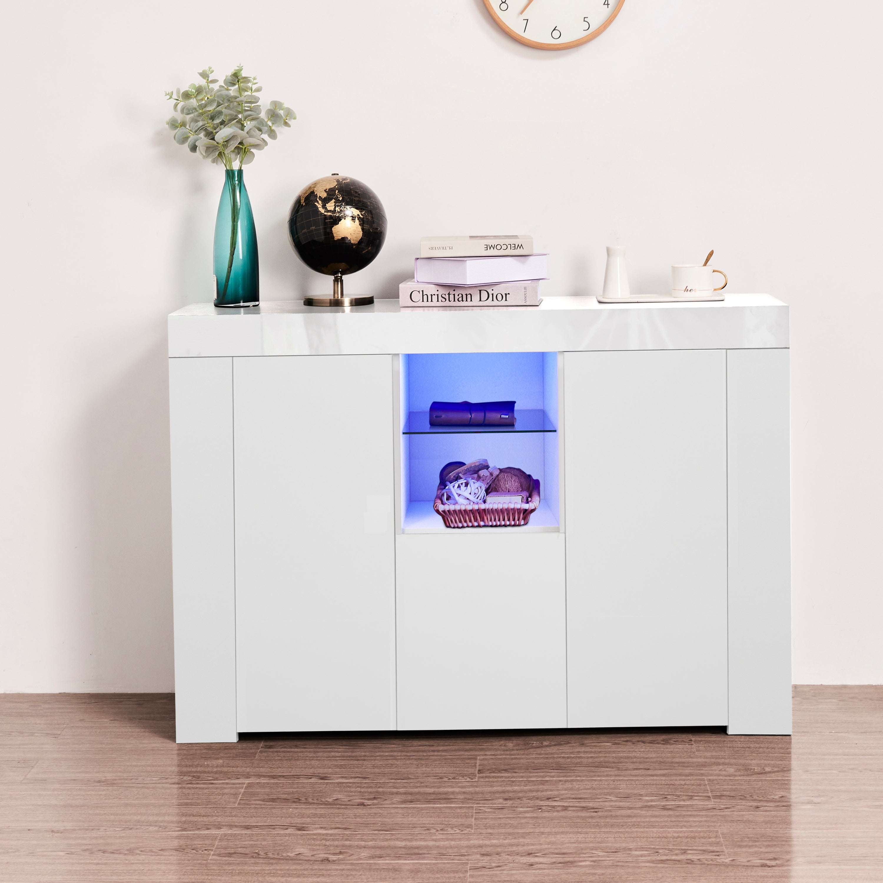 Cabinet Cabinets with LED Lights (White)