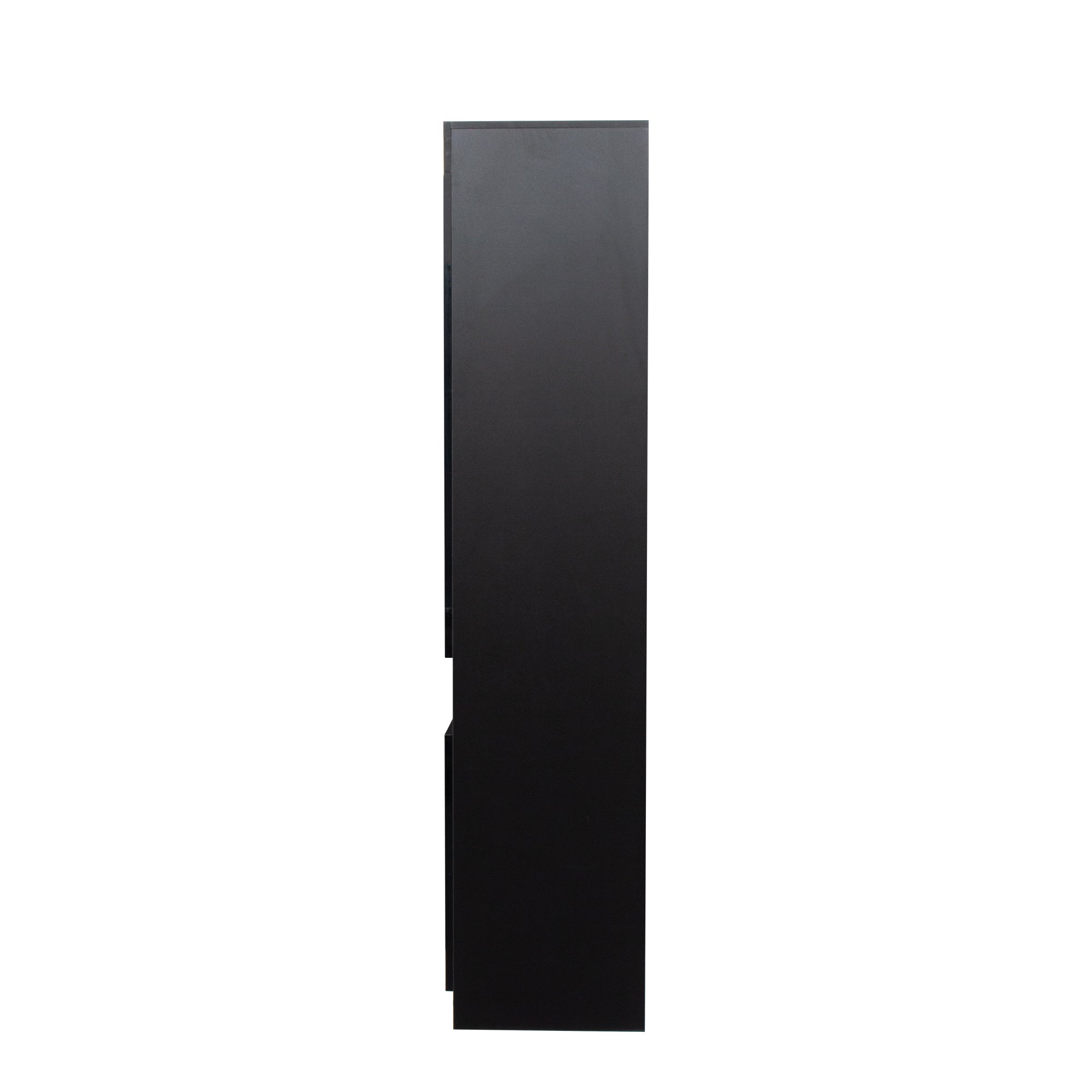 Sideboard with LED Light Shelf Drawer (Black)