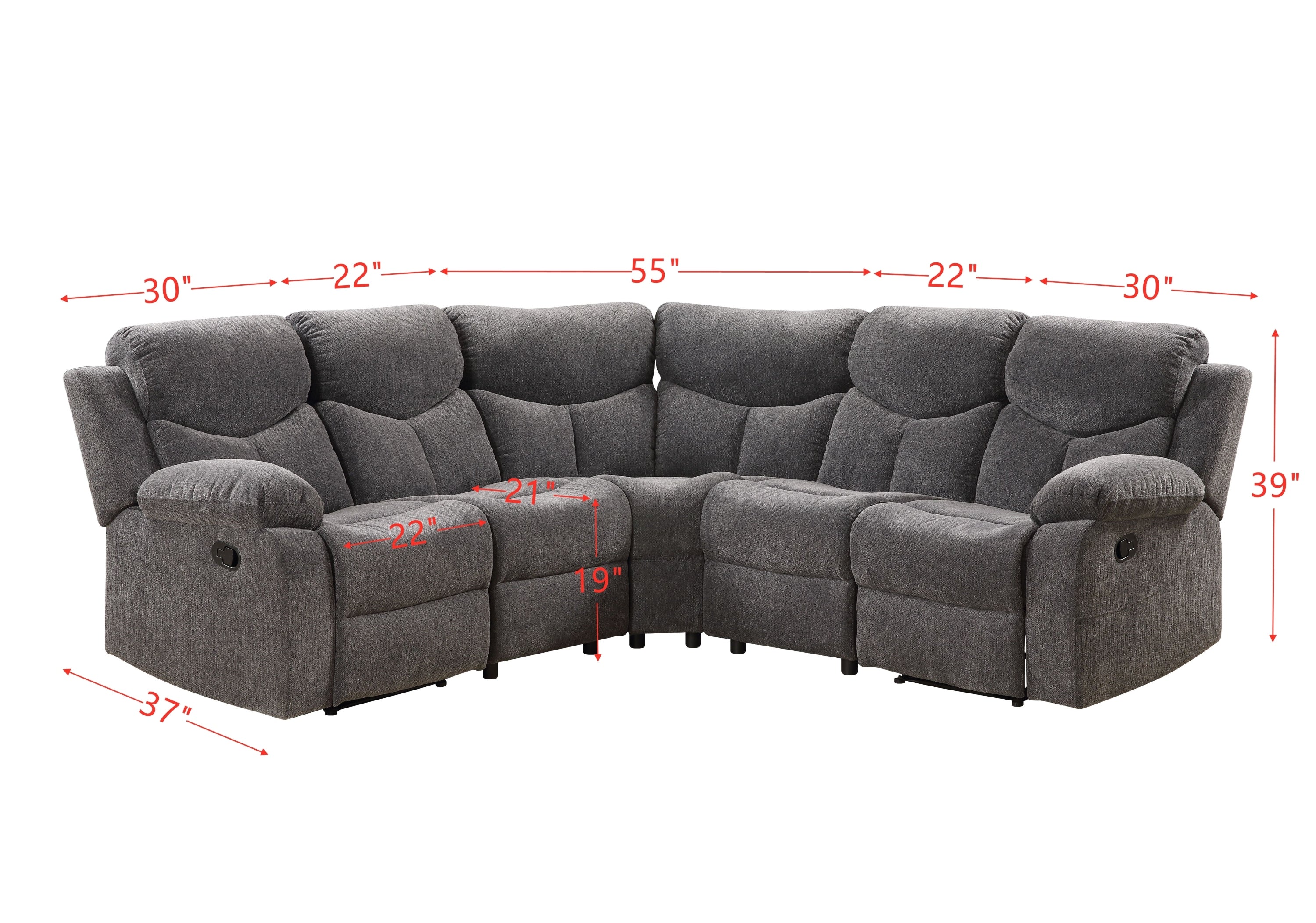 ACME Kalen Modular Sofa (Gray)