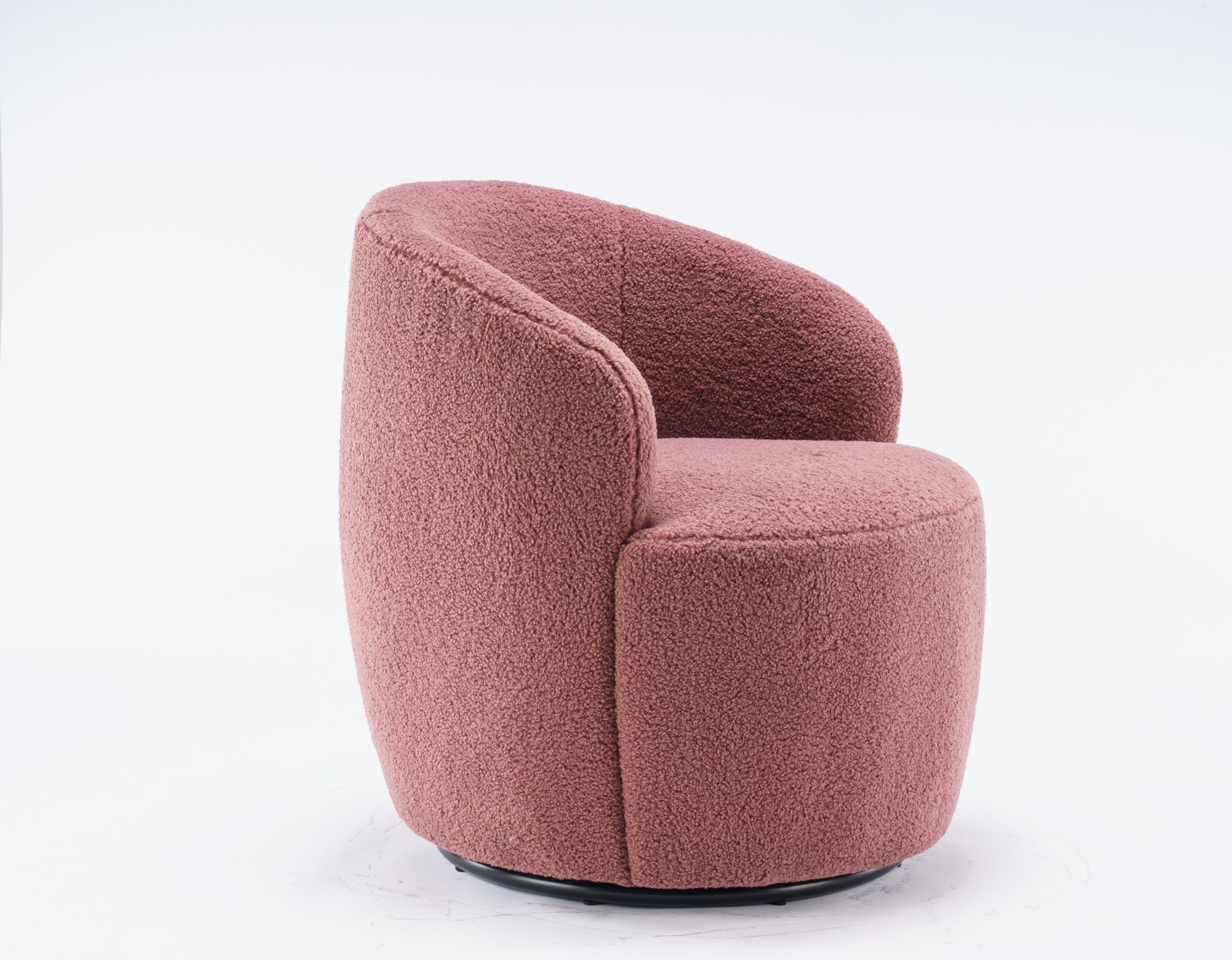 Teddy Fabric Swivel Armchair (Red)