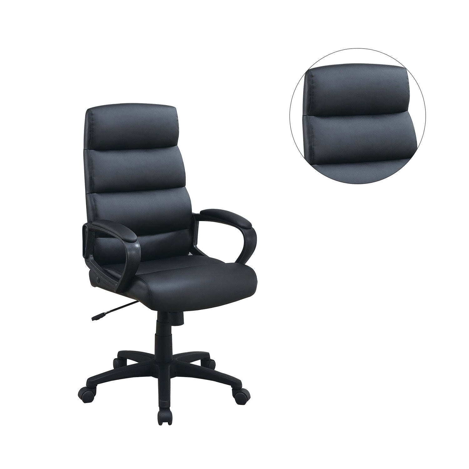 High-Back Adjustable Height Office Chair (Black)