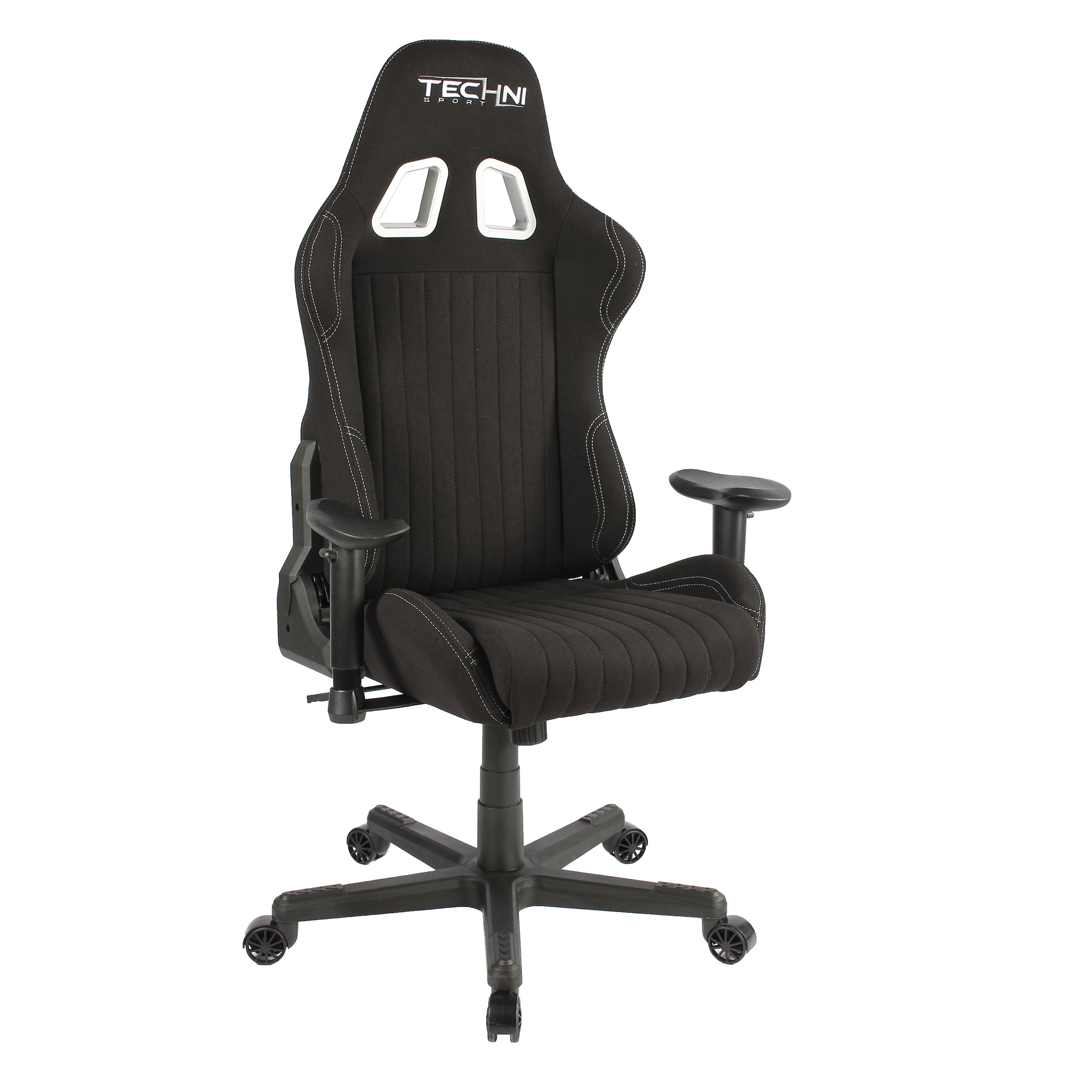 Techni Sport TS-F44 Fabric Ergonomic High Back Racer Style Gaming Chair (Black)