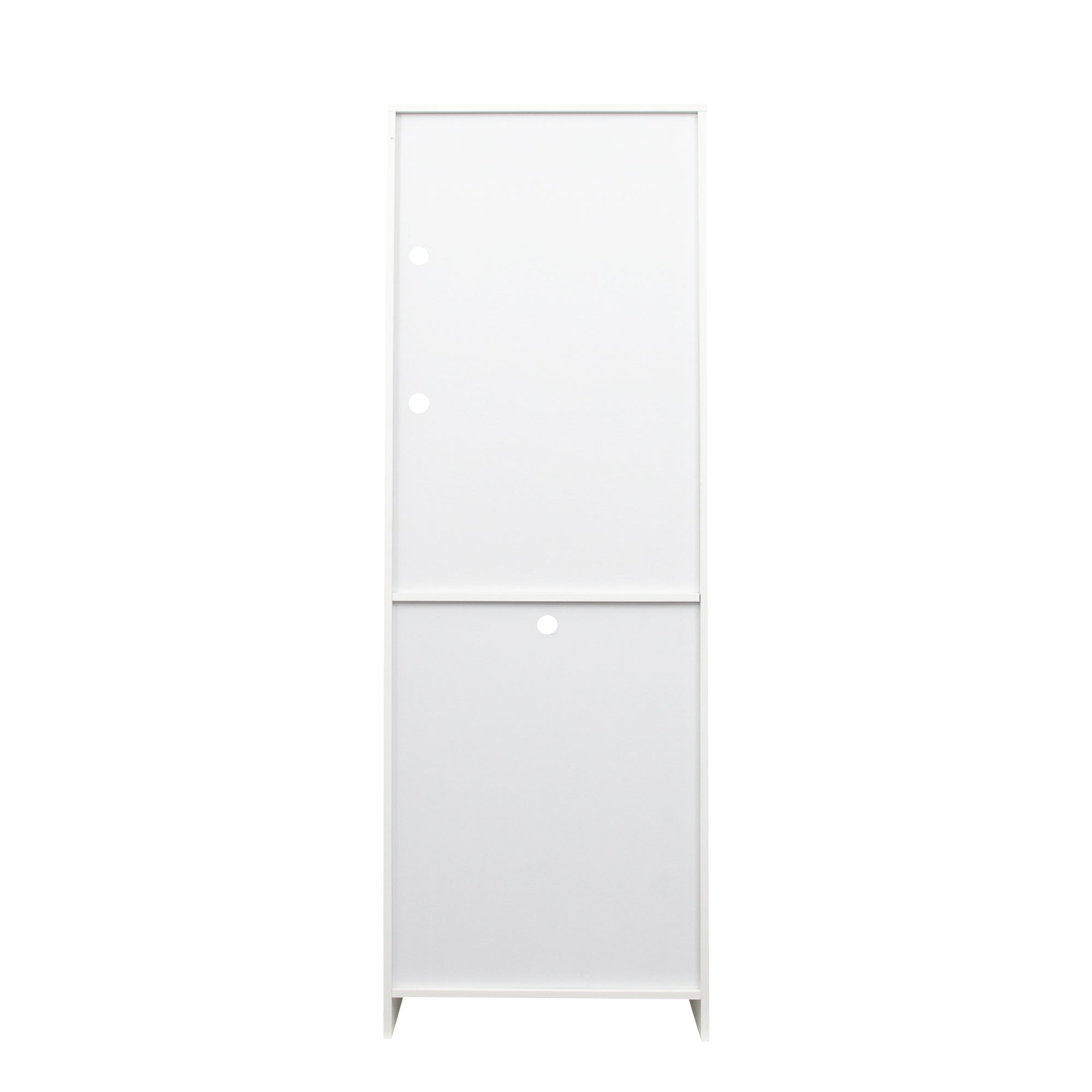 Side Cabinet with LED Light Stand (White)