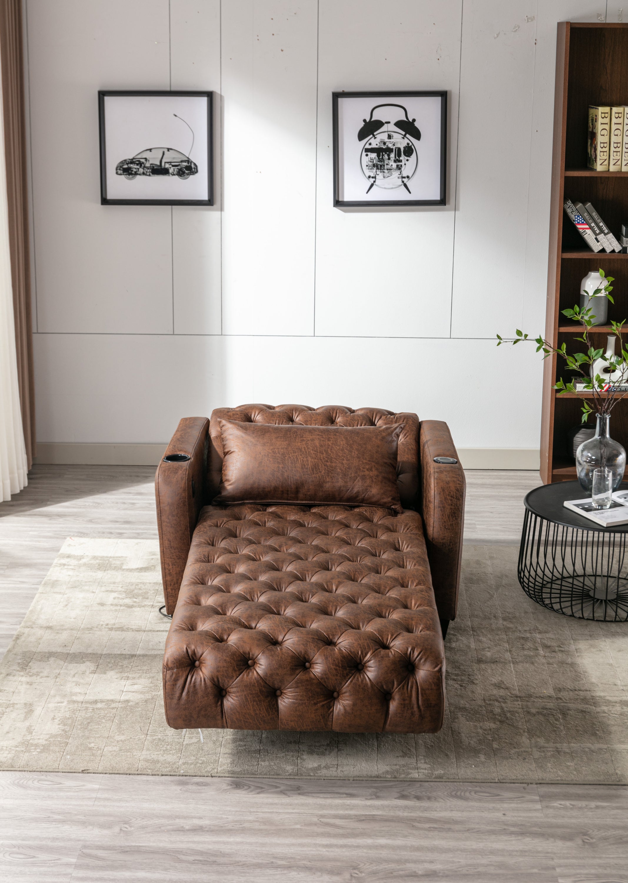 COOLMORE  Living Room Leisure Sofa /Barry sofa (Brown)