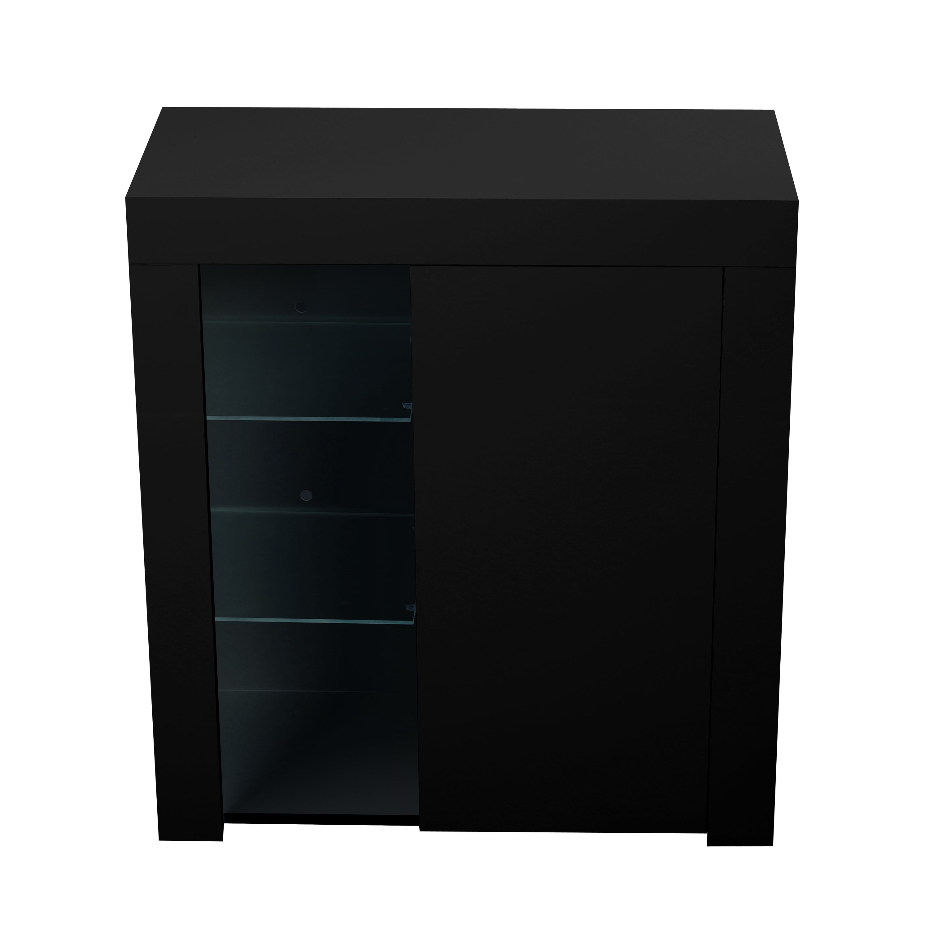 Sideboard High Gloss with Blue LED Light