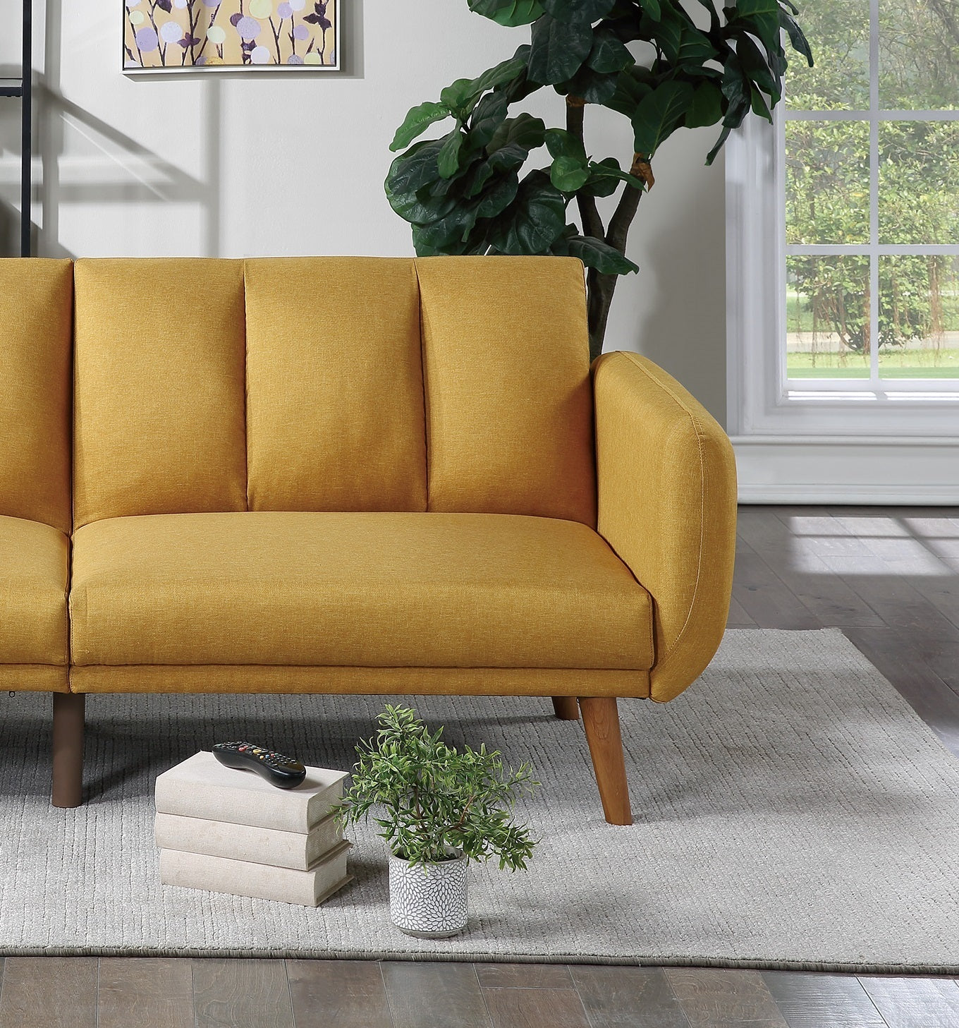 Elegant Modern Sofa (Mustard)