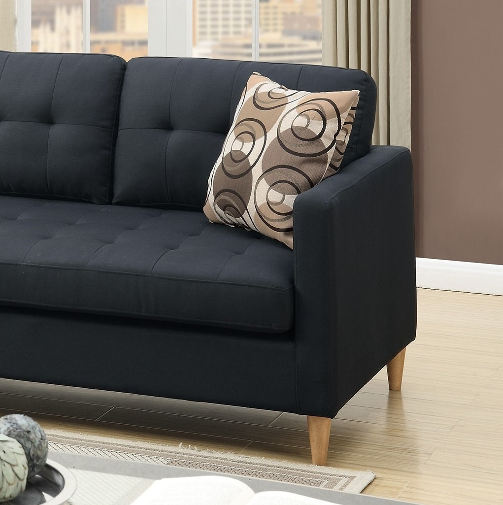 Black Multifiber Modular Sofa